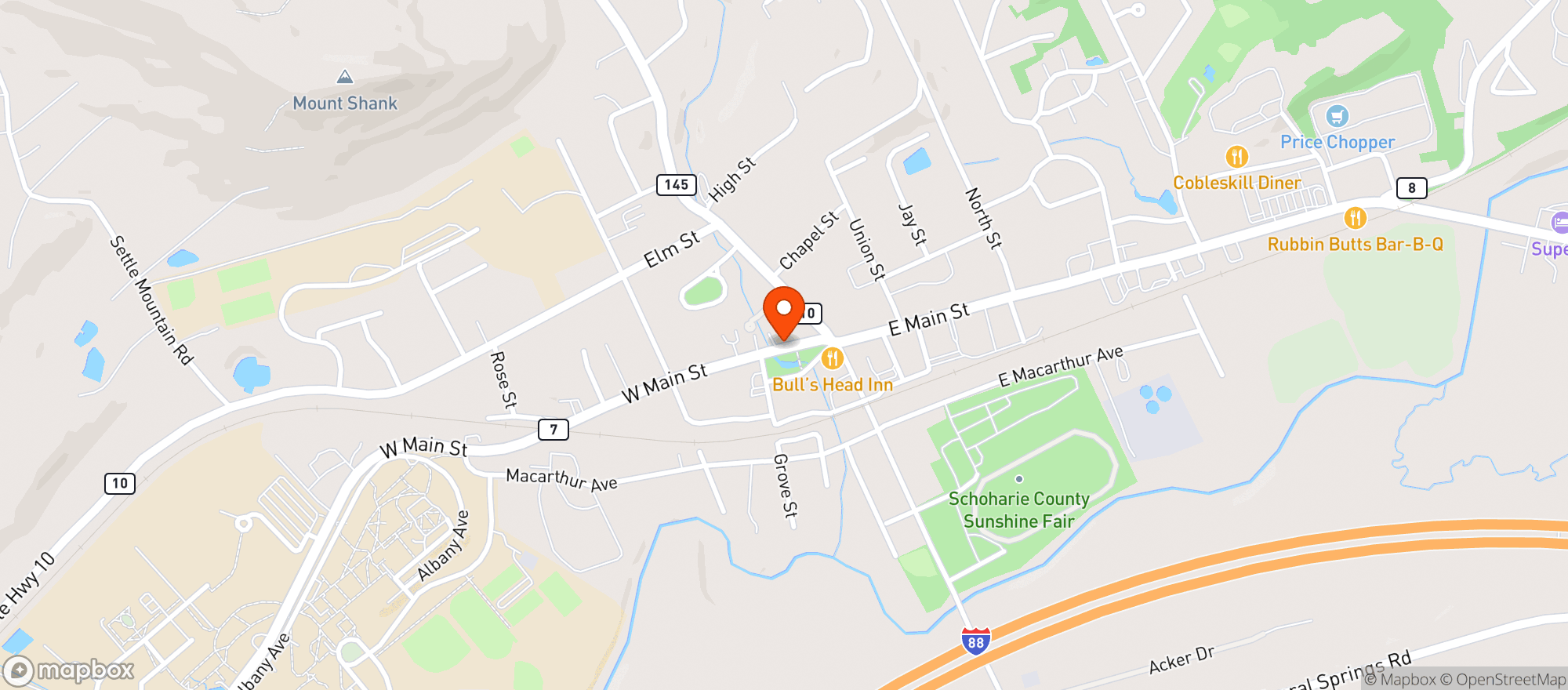 Map showing Bells and Whistles Nutrition LLC