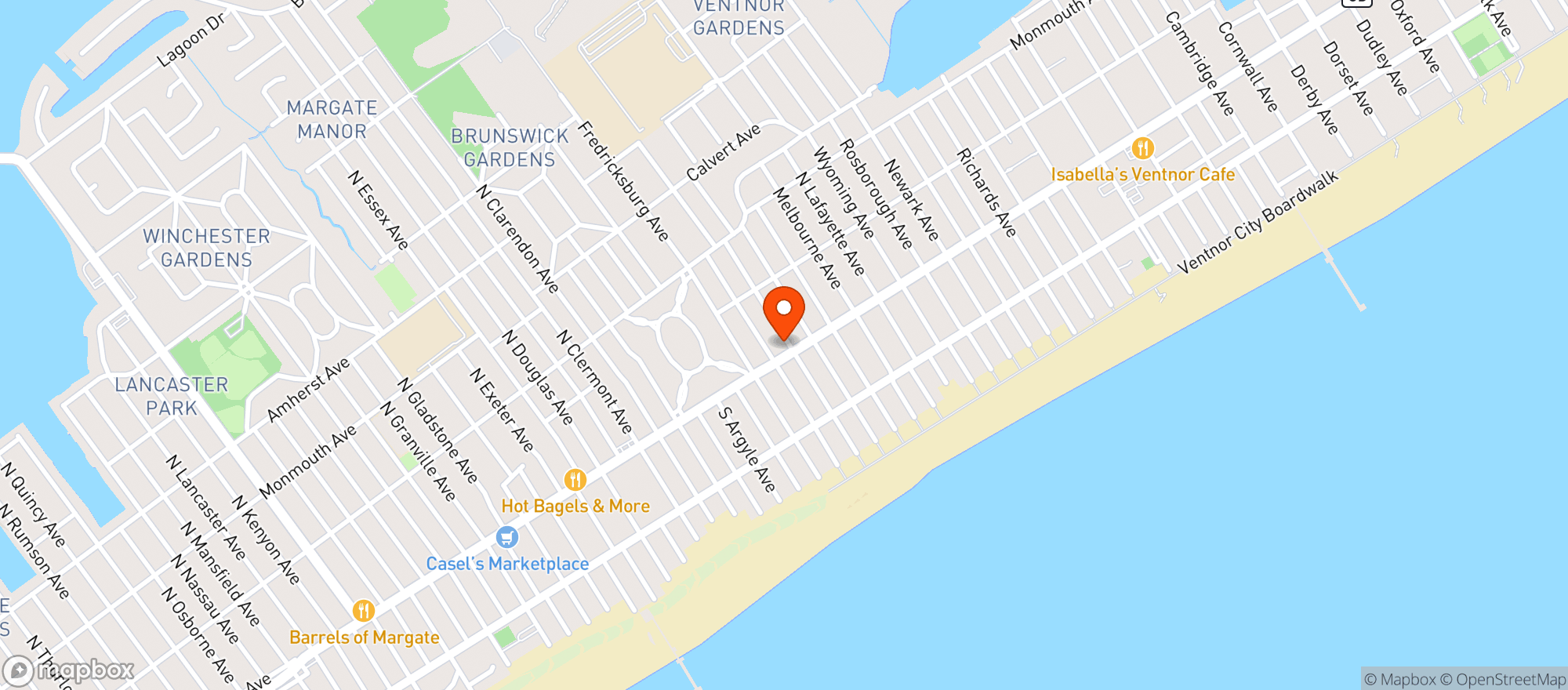 Map showing Florida Cold Cuts Ventnor