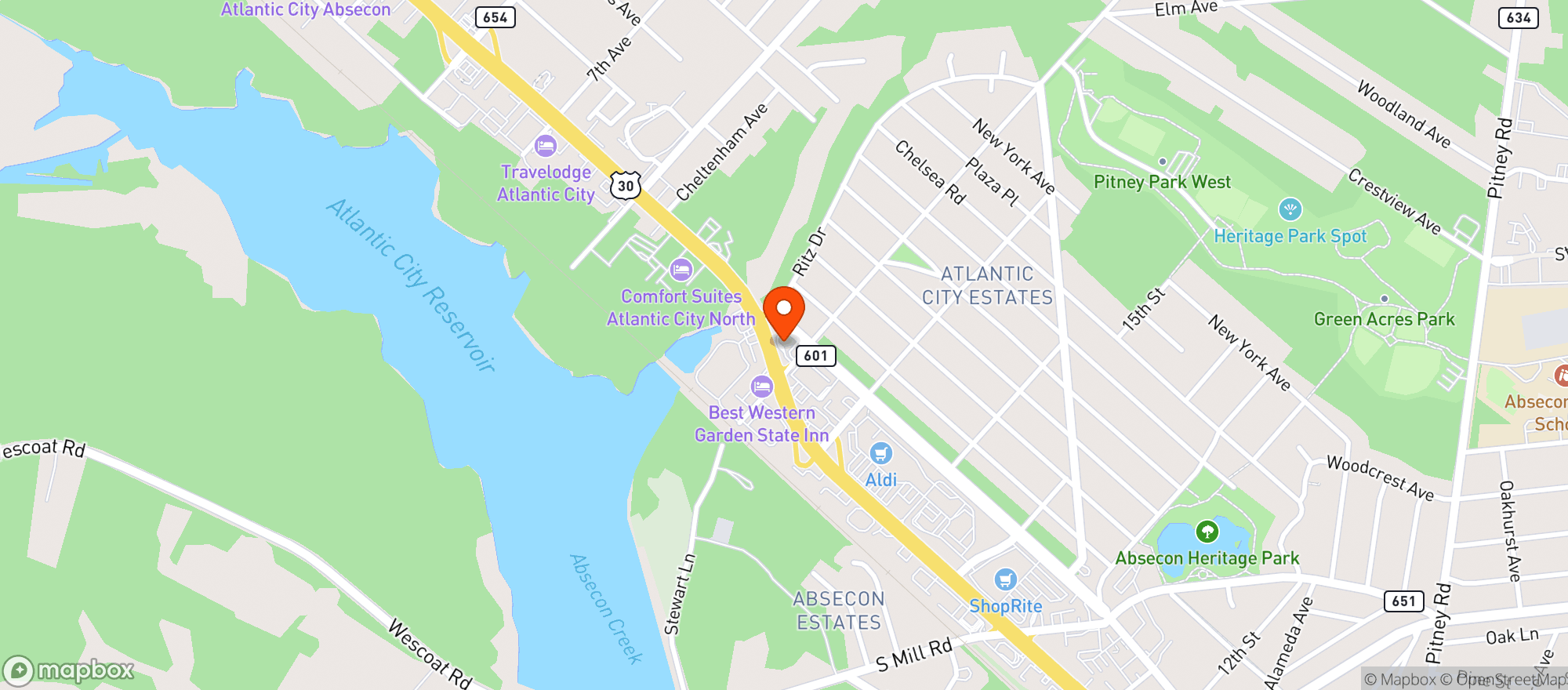 Map showing Discount City Liquors
