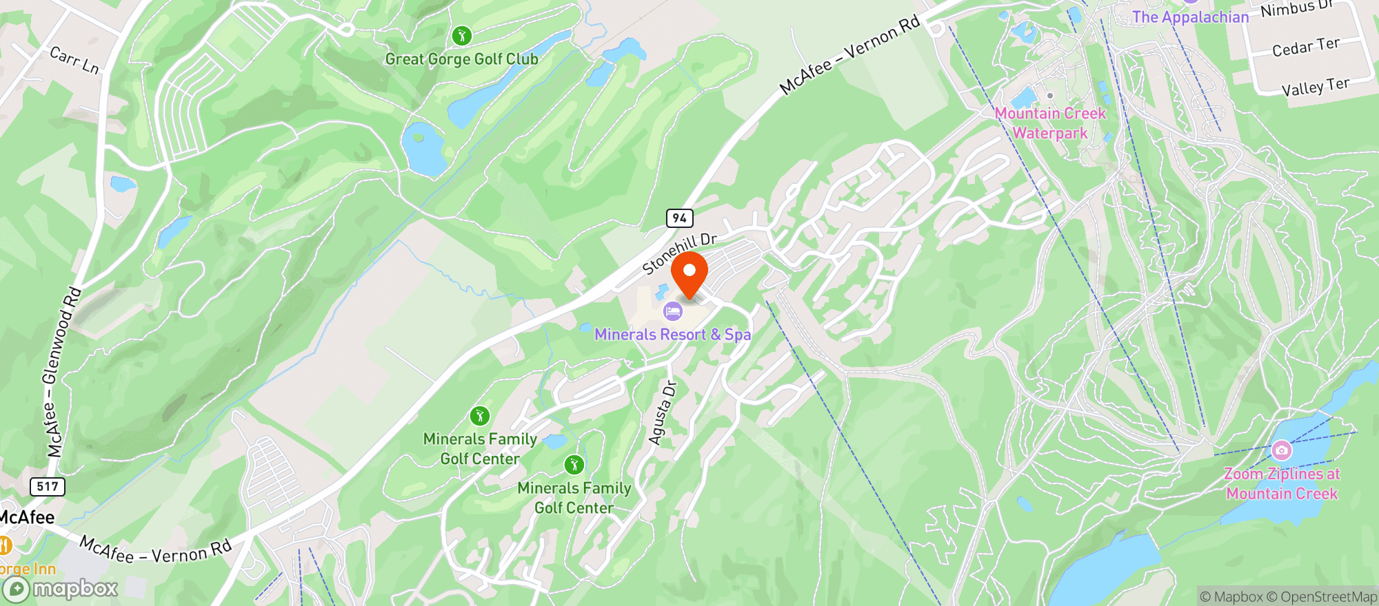 Map showing Kites Restaurant