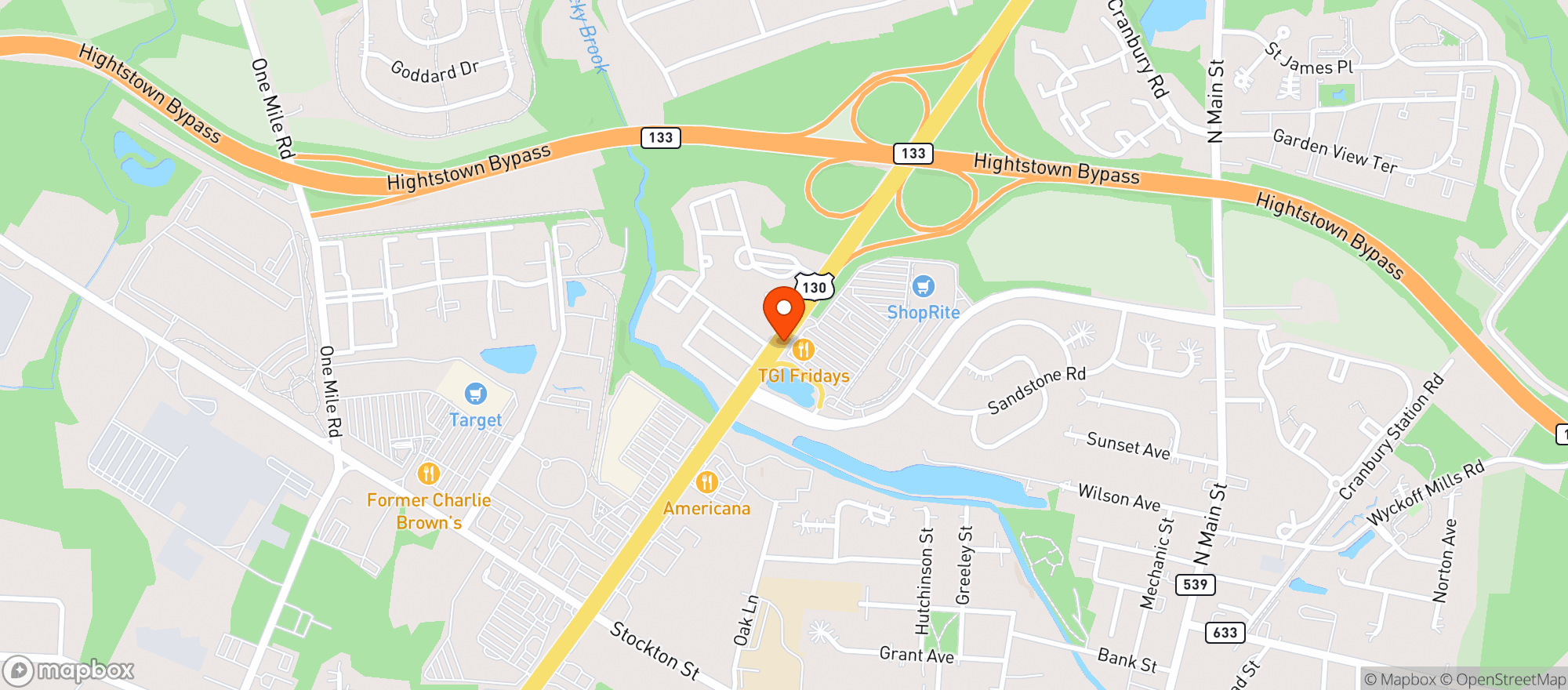 Map showing Tgi Fridays #394