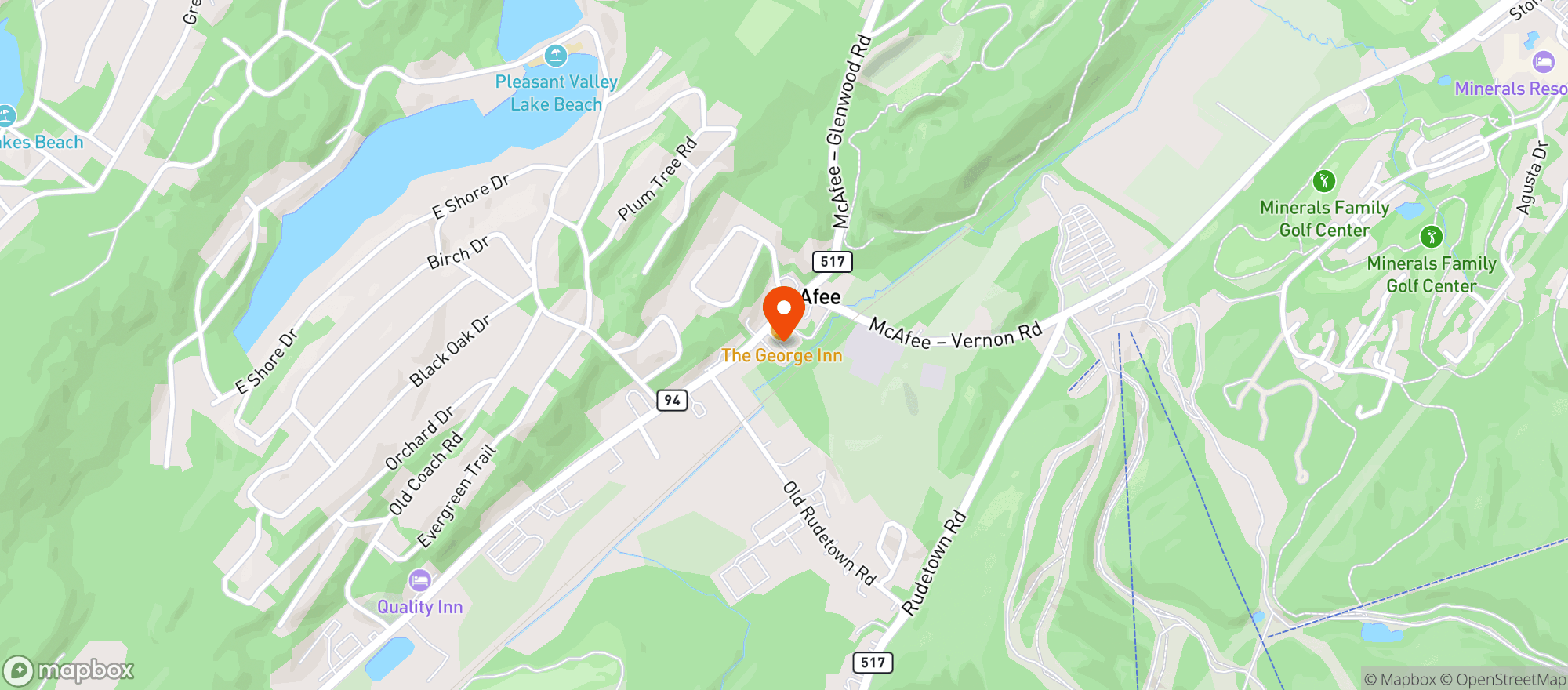 Map showing George Inn