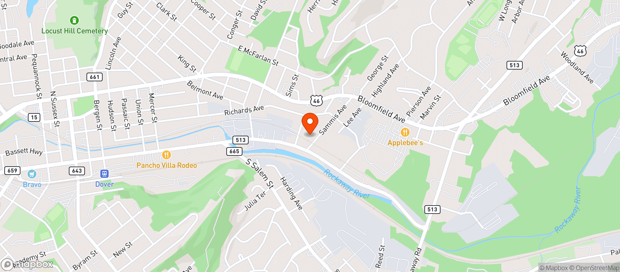 Map showing Moose Lodge #541