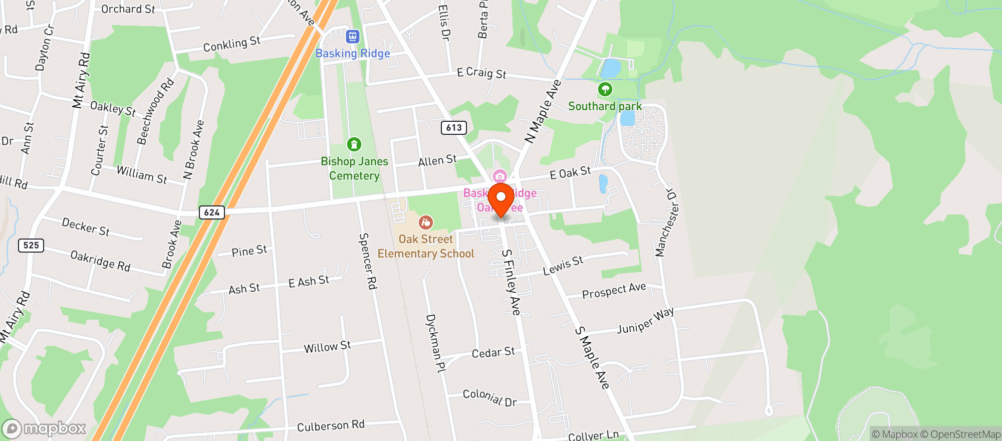 Map showing Washington House