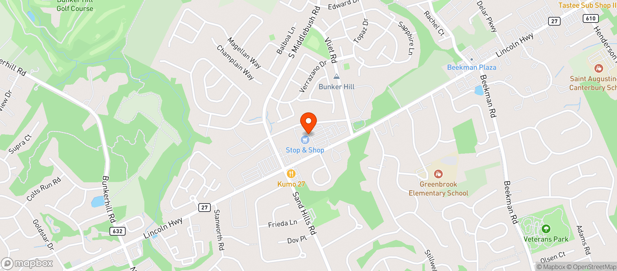 Map showing Stop & Shop - 0802 - Franklin Township