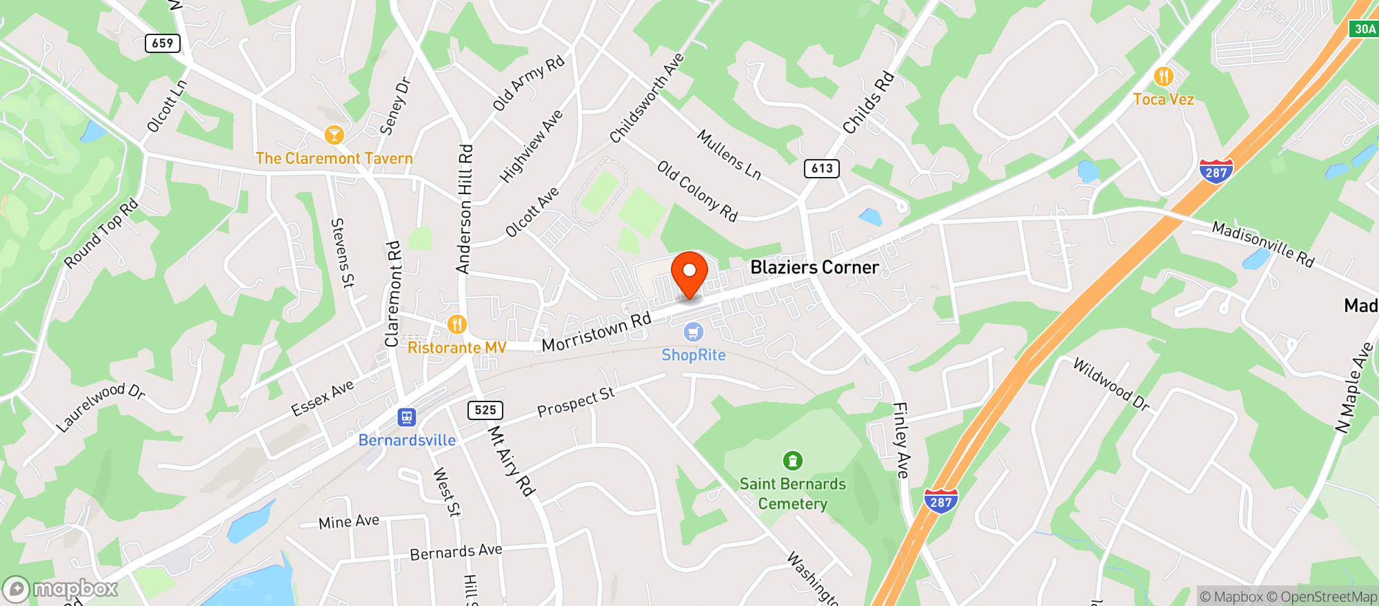 Map showing Garys Wine & Marketplace