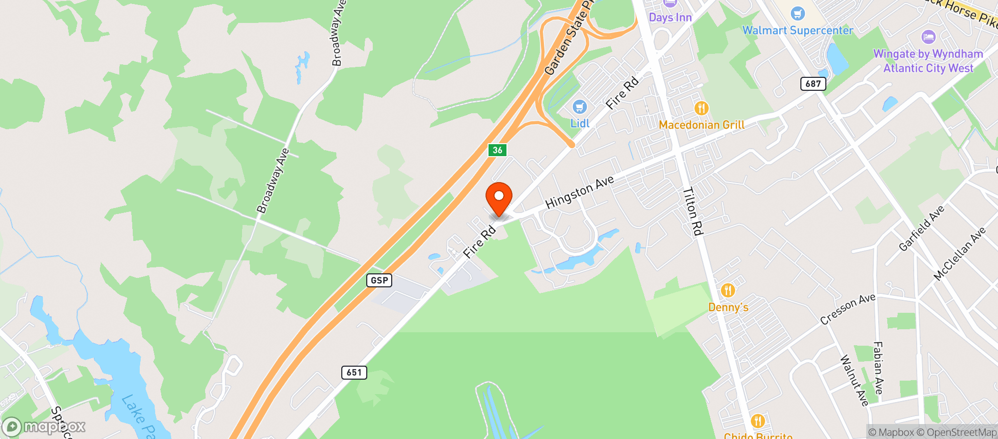 Map showing JOE CANALS DISCOUNT LIQUOR