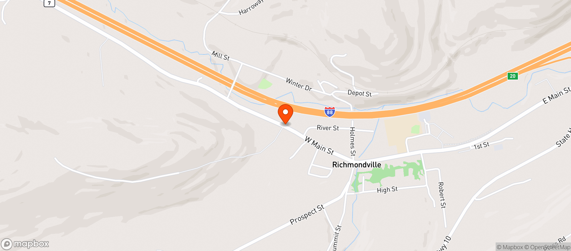 Map showing Reinhardt Mini Mart