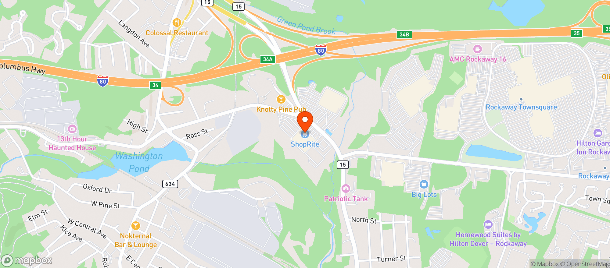 Map showing Shoprite - Wharton