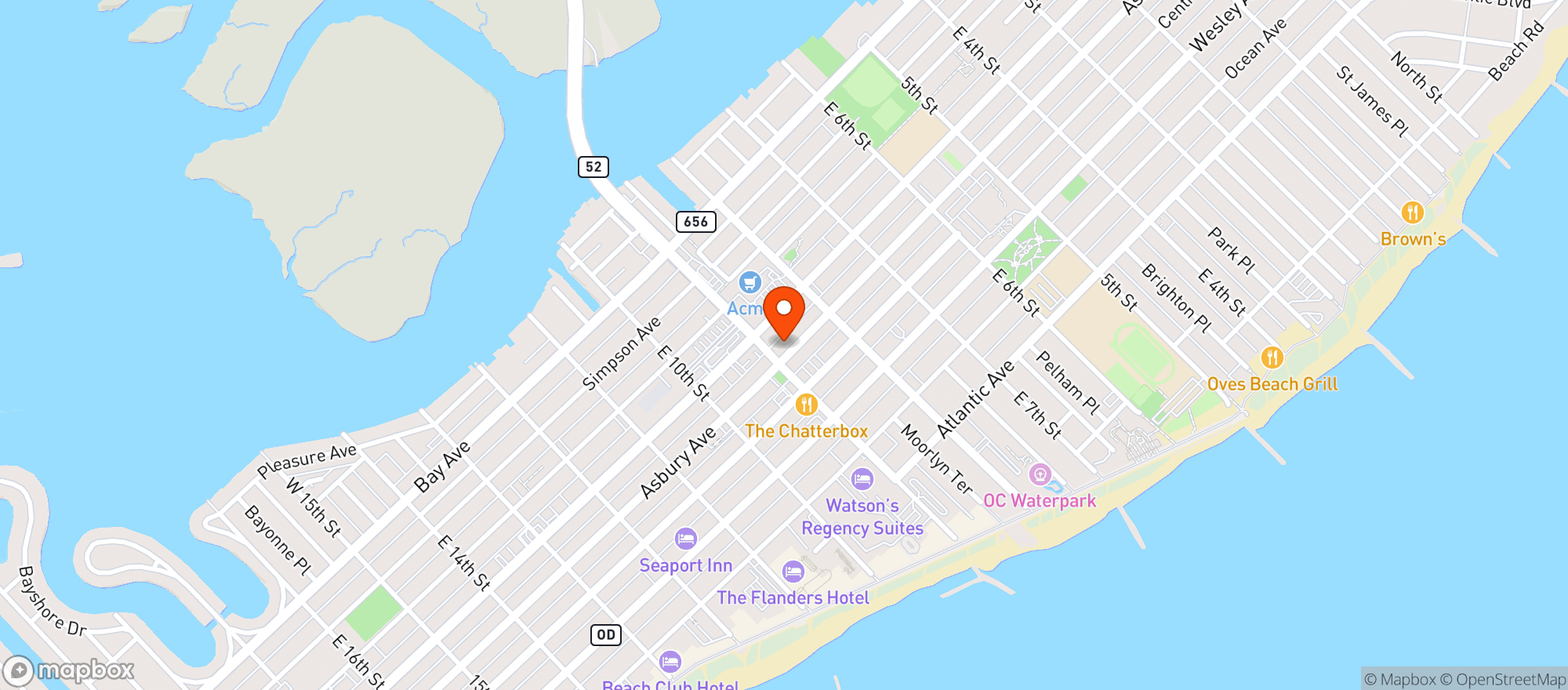 Map showing Agape Gourmet