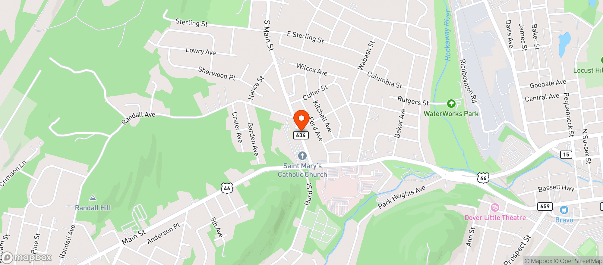Map showing Main Street Liquor
