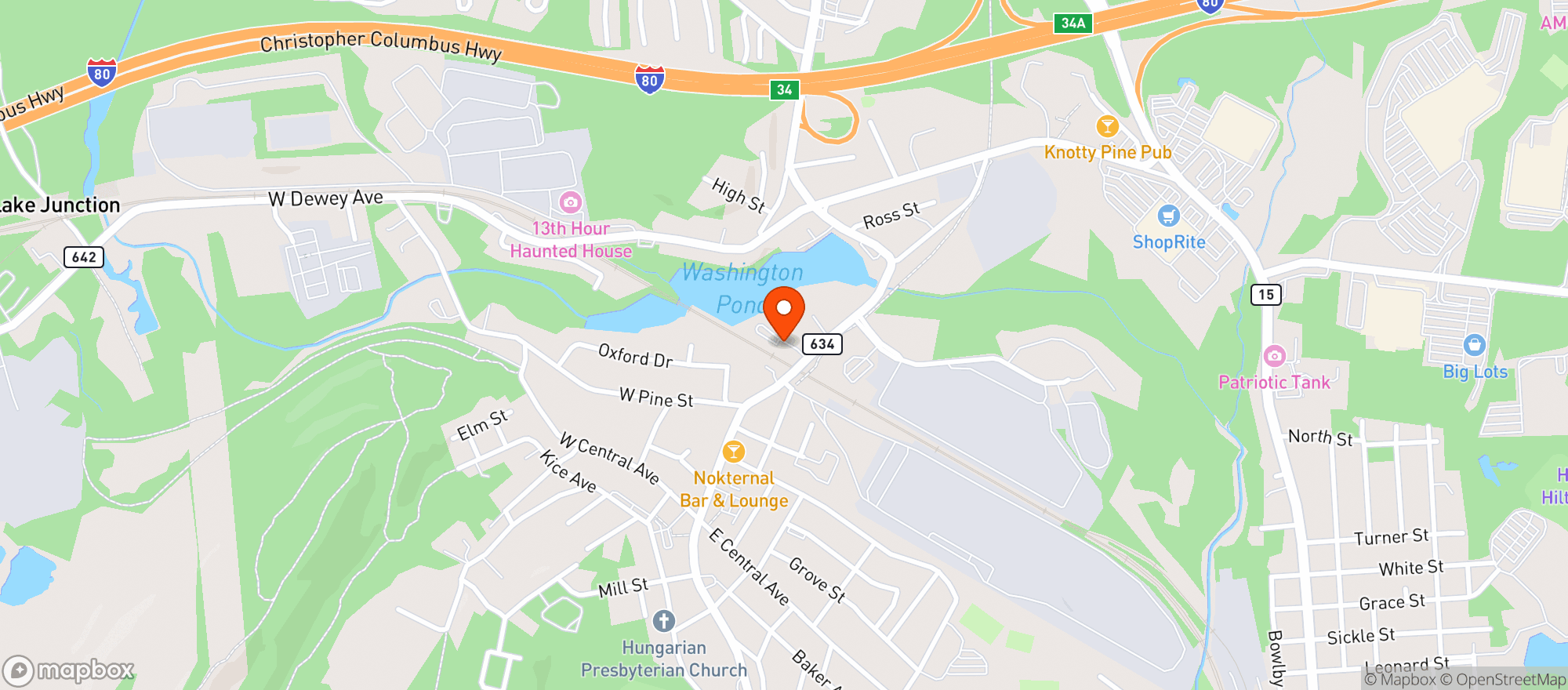 Map showing American Legion
