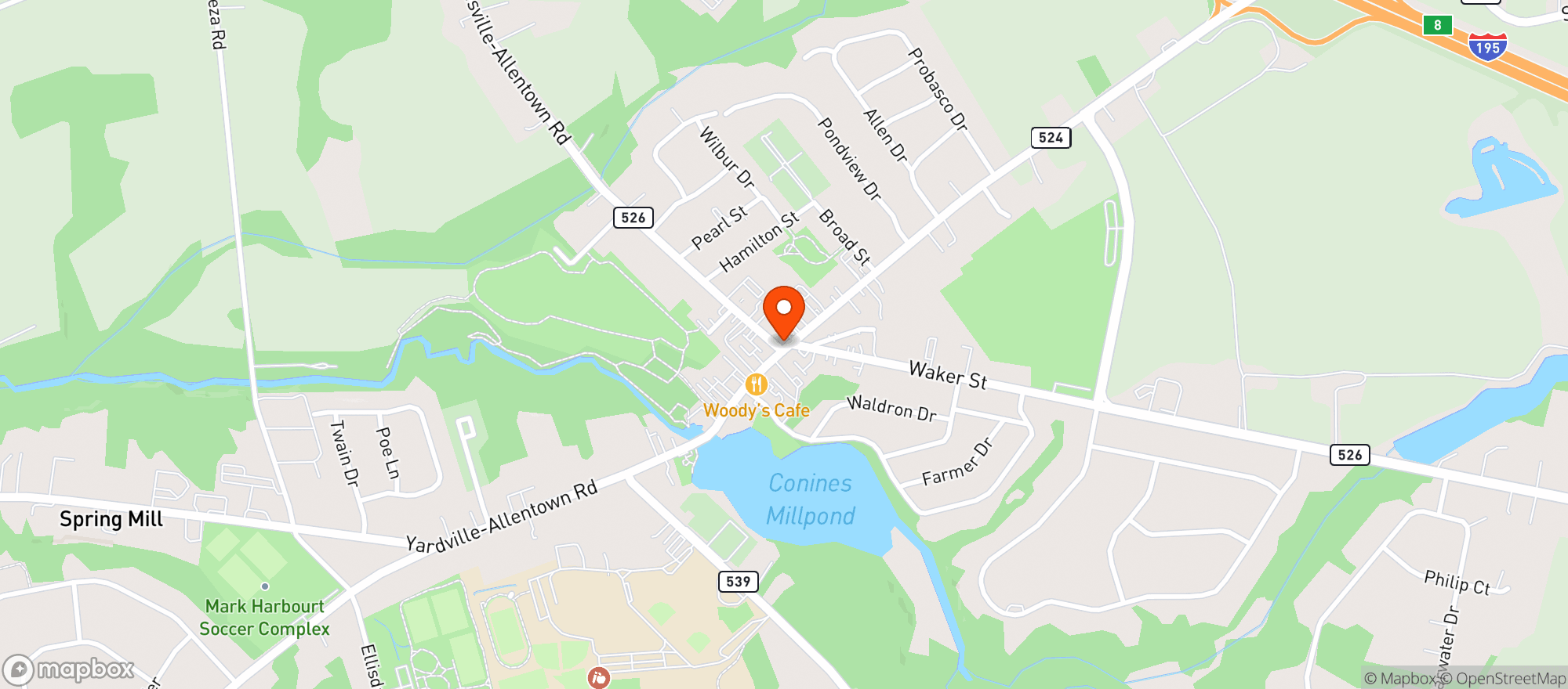 Map showing ALLENTOWN WINE & LIQUORS