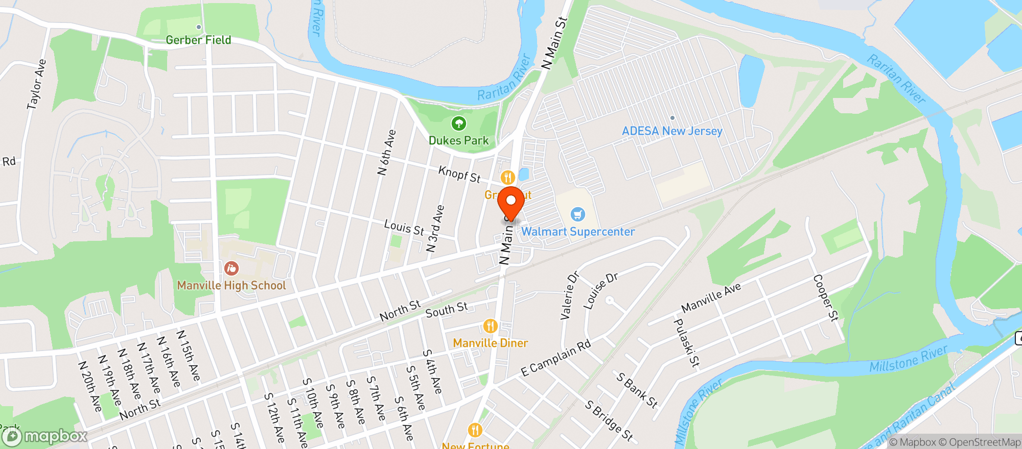 Map showing Liquor Barn