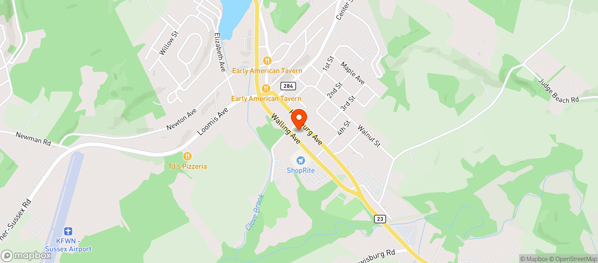 Map showing Patricks Wine Barn & Craft Beer Outlet