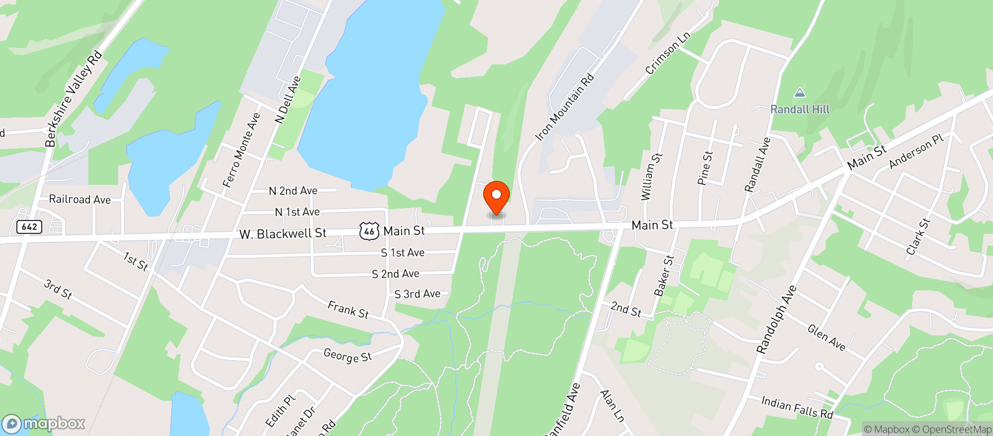 Map showing Cinders Wood Fire Grill