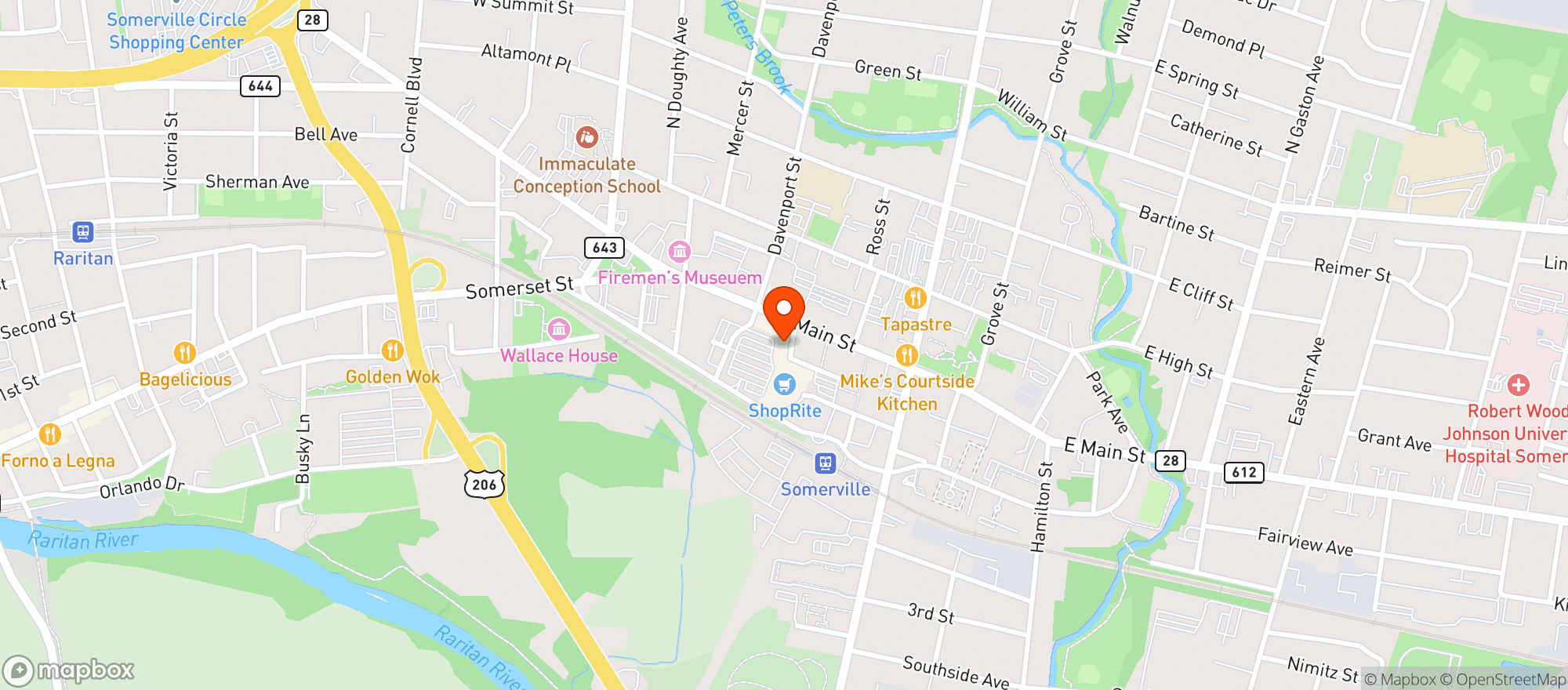 Map showing Vintedge Wine & Spirits