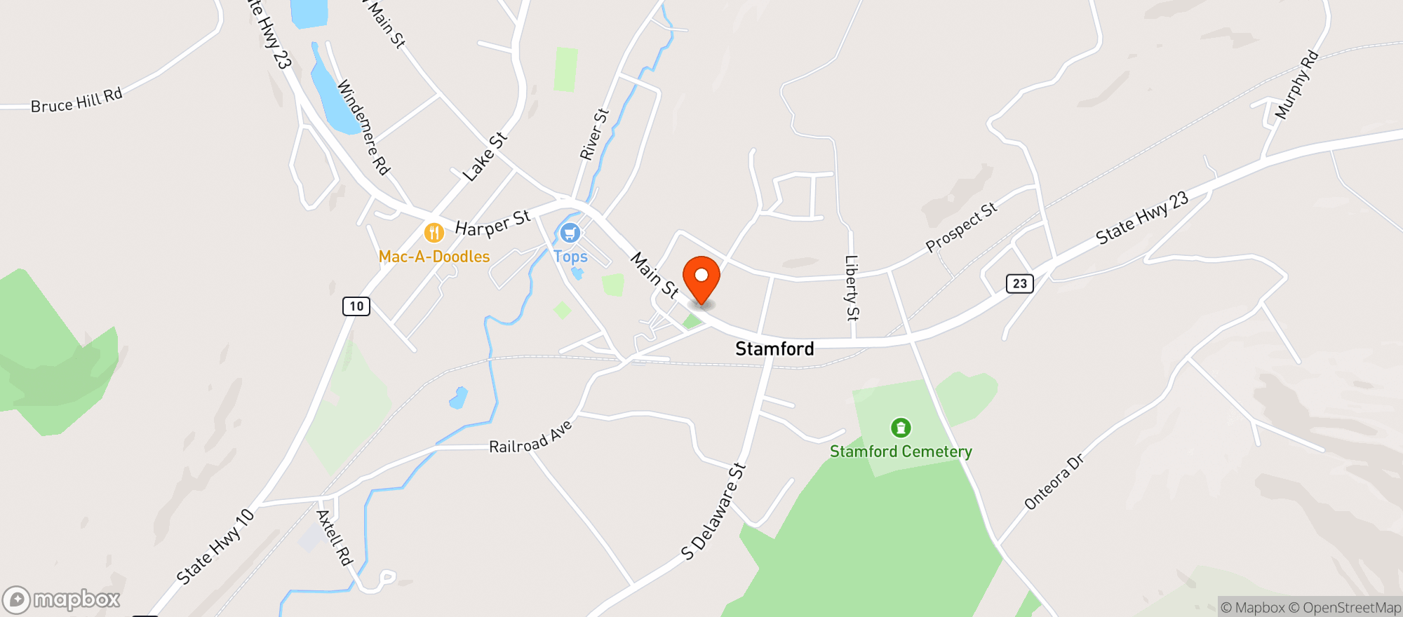 Map showing The Belvedere Inn