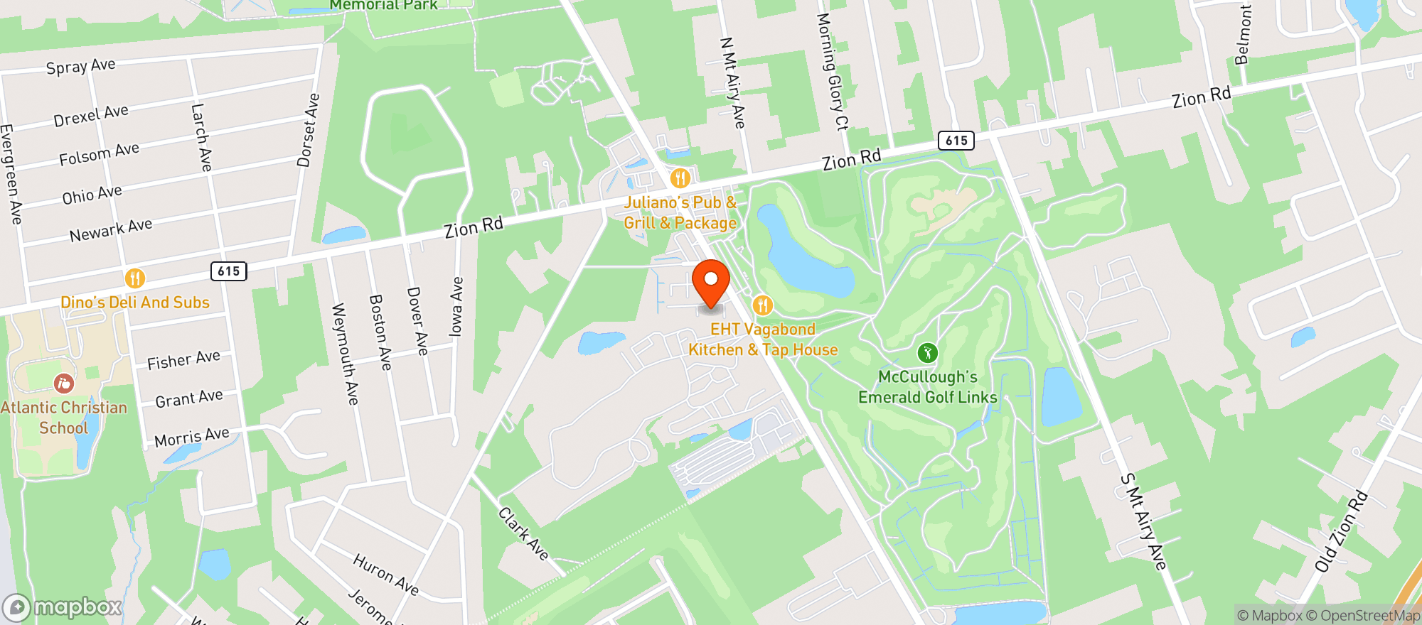Map showing Passion Vines Bar Eht 2