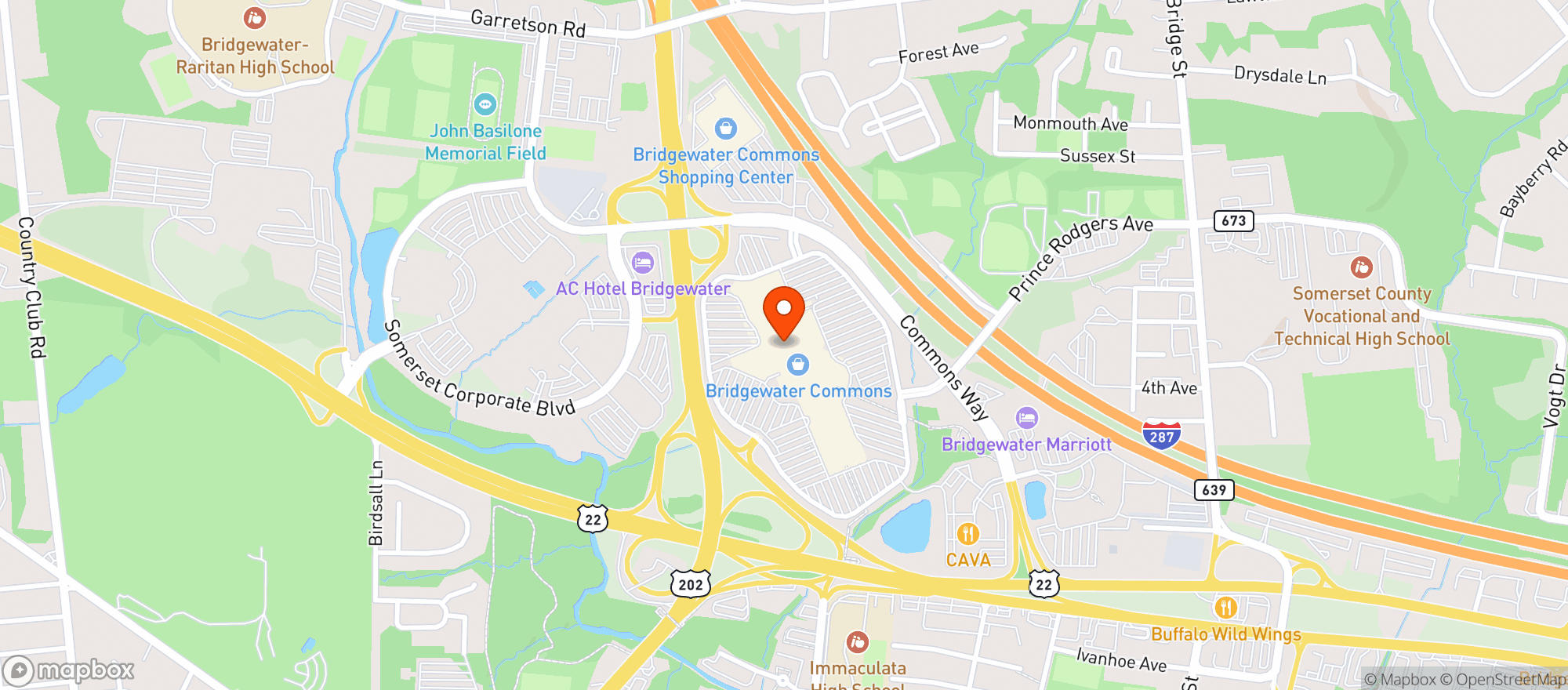 Map showing Williams Sonoma