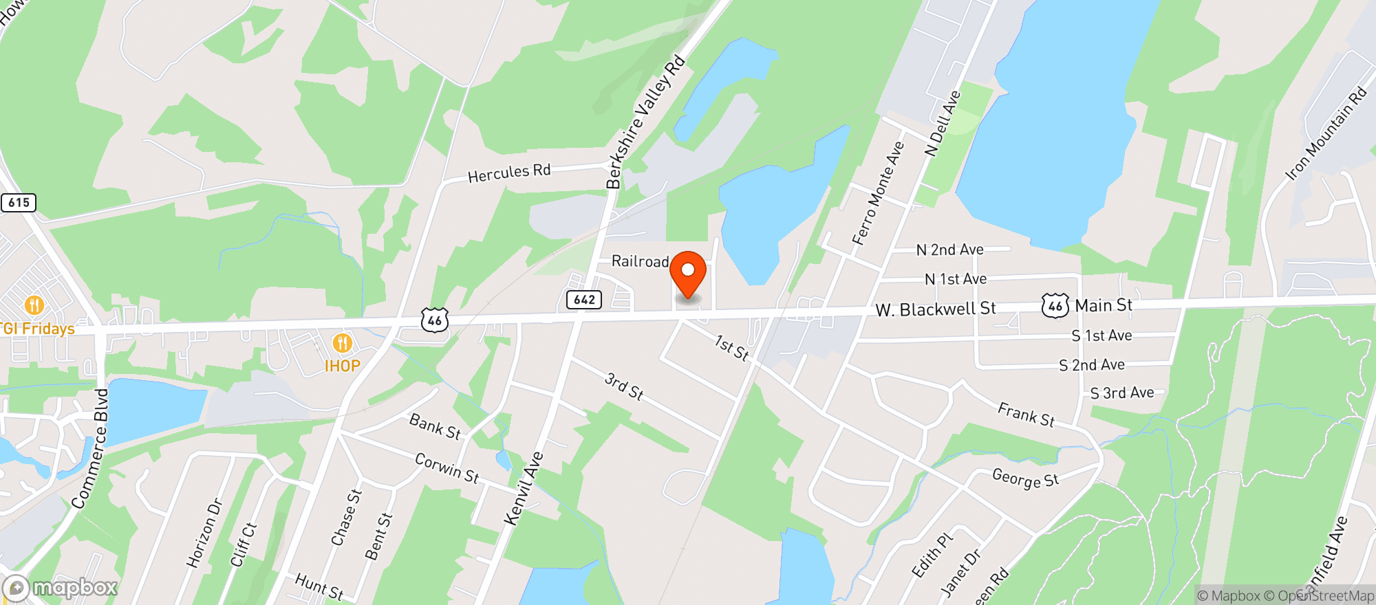 Map showing Kenvil Liquor Wine & Food Store