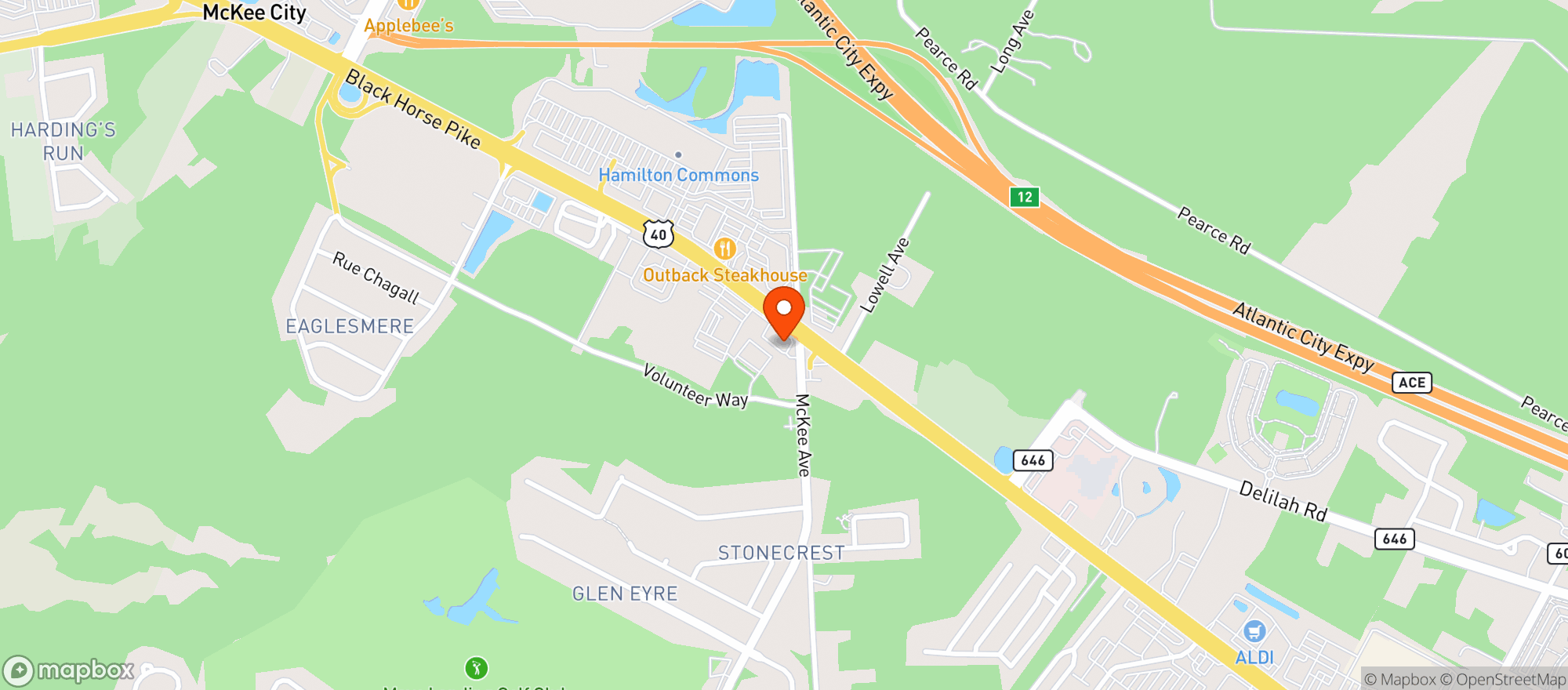 Map showing Canals (Mays Landing)