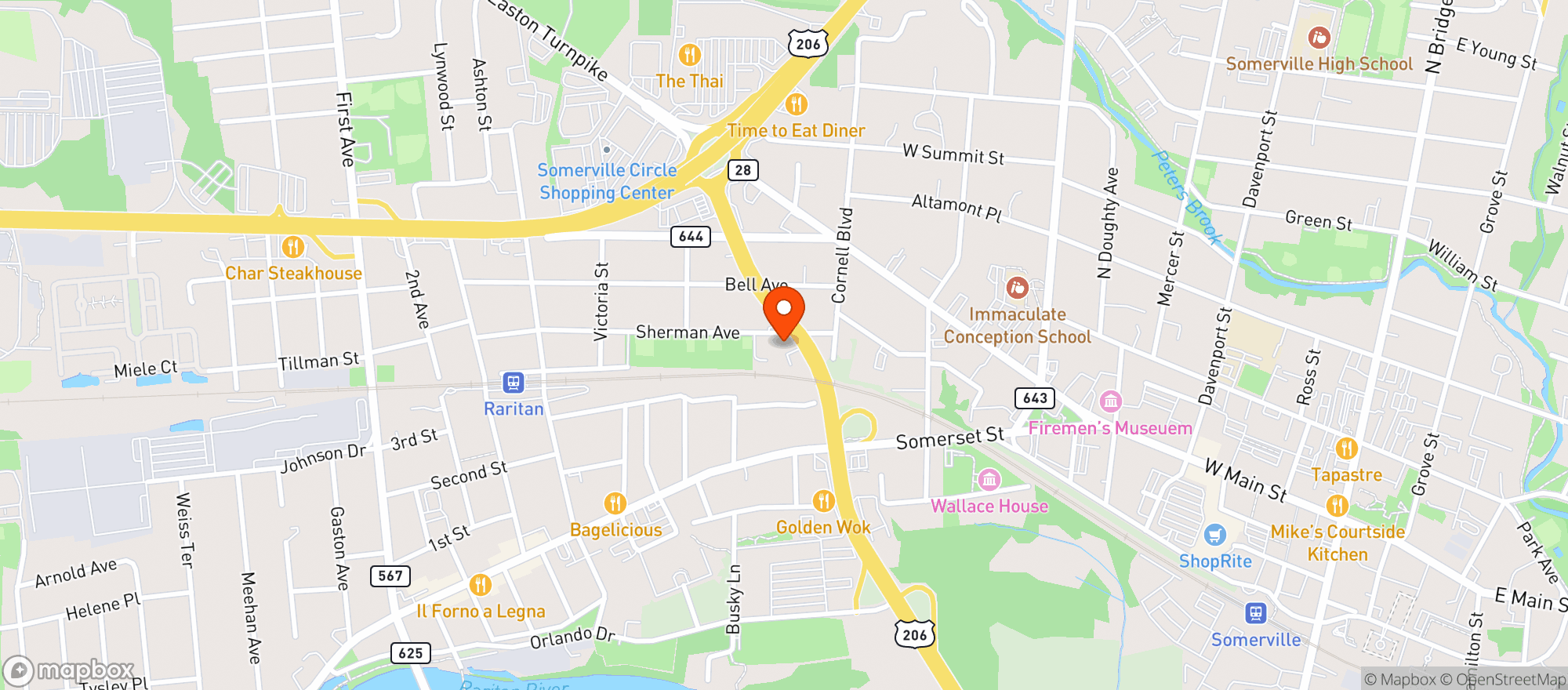 Map showing Boro Liquors
