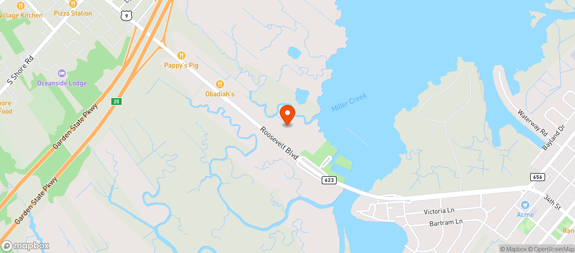 Map showing Boulevard Liquor