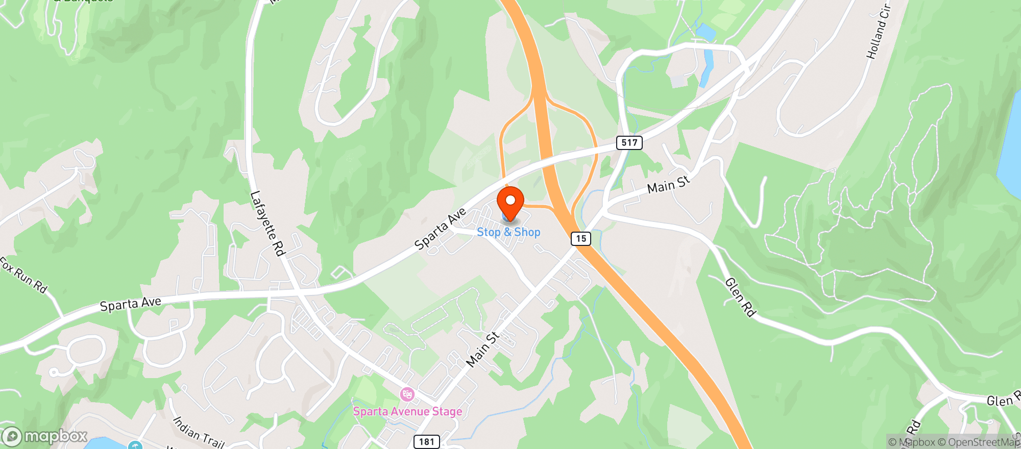Map showing Stop & Shop - 0823 - Sparta