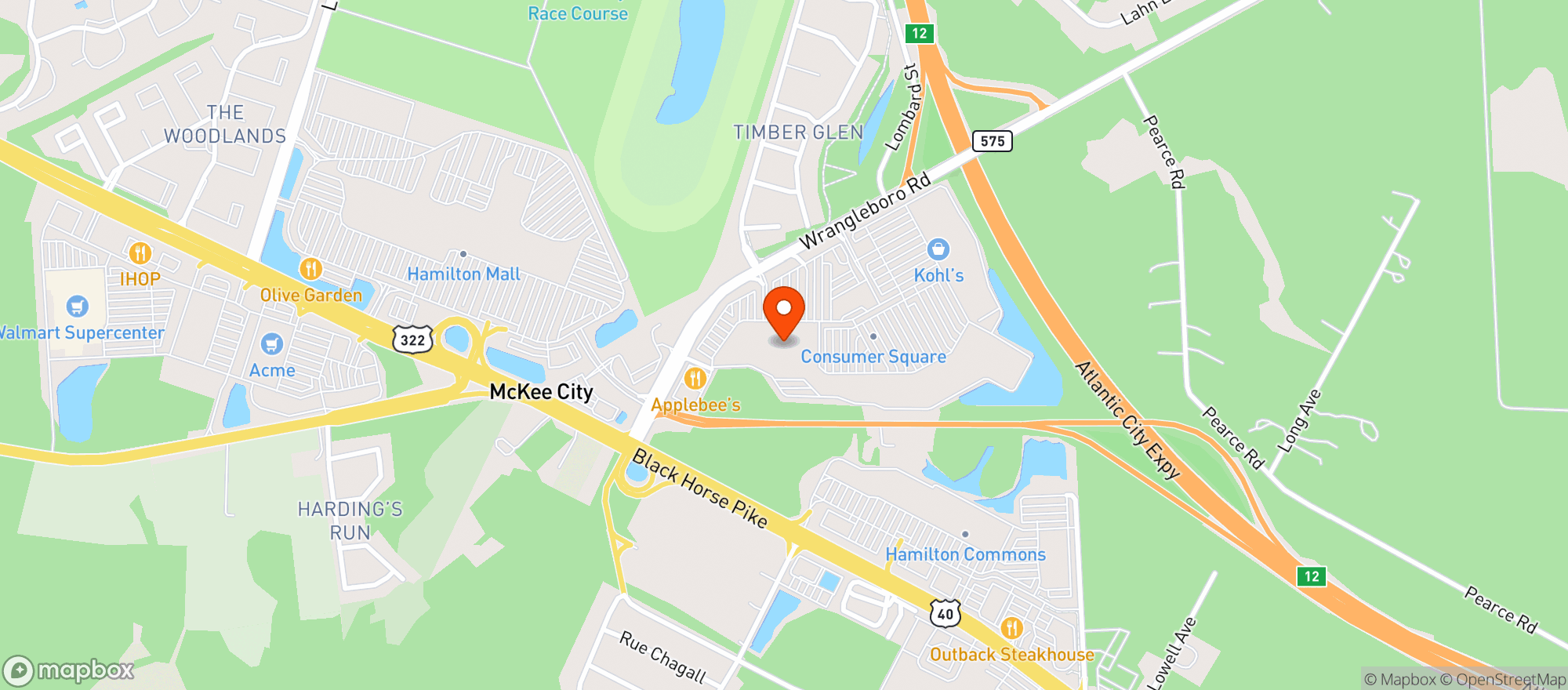 Map showing Target