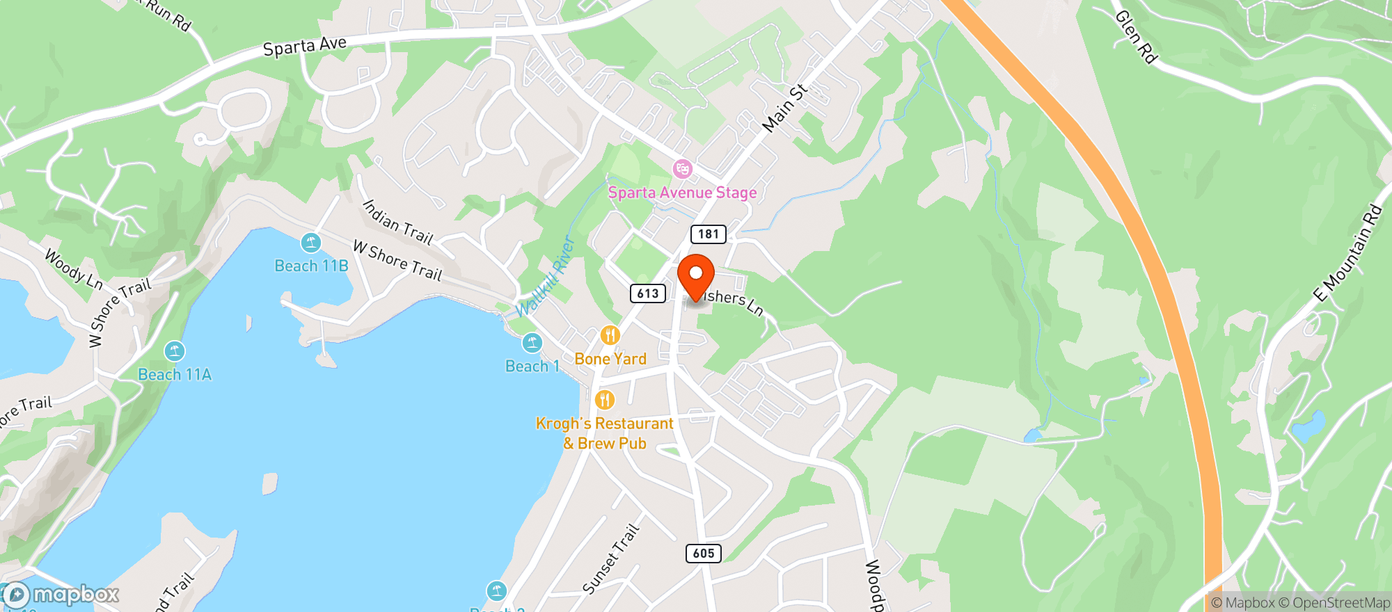 Map showing Liquor Factory Sparta Co-op #779