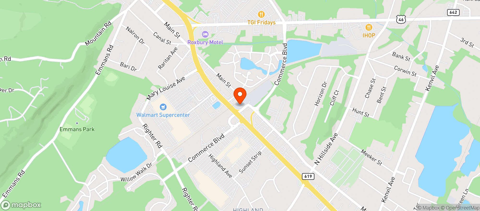 Map showing Bottle King  Ledgewood