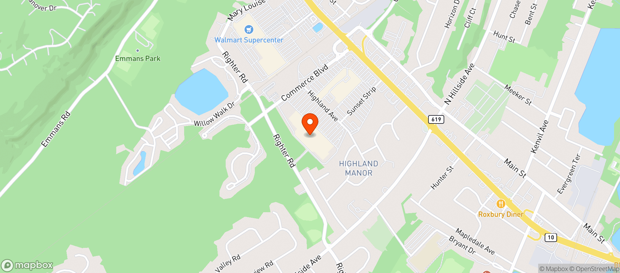Map showing SHOPRITE - SUCCASUNNA
