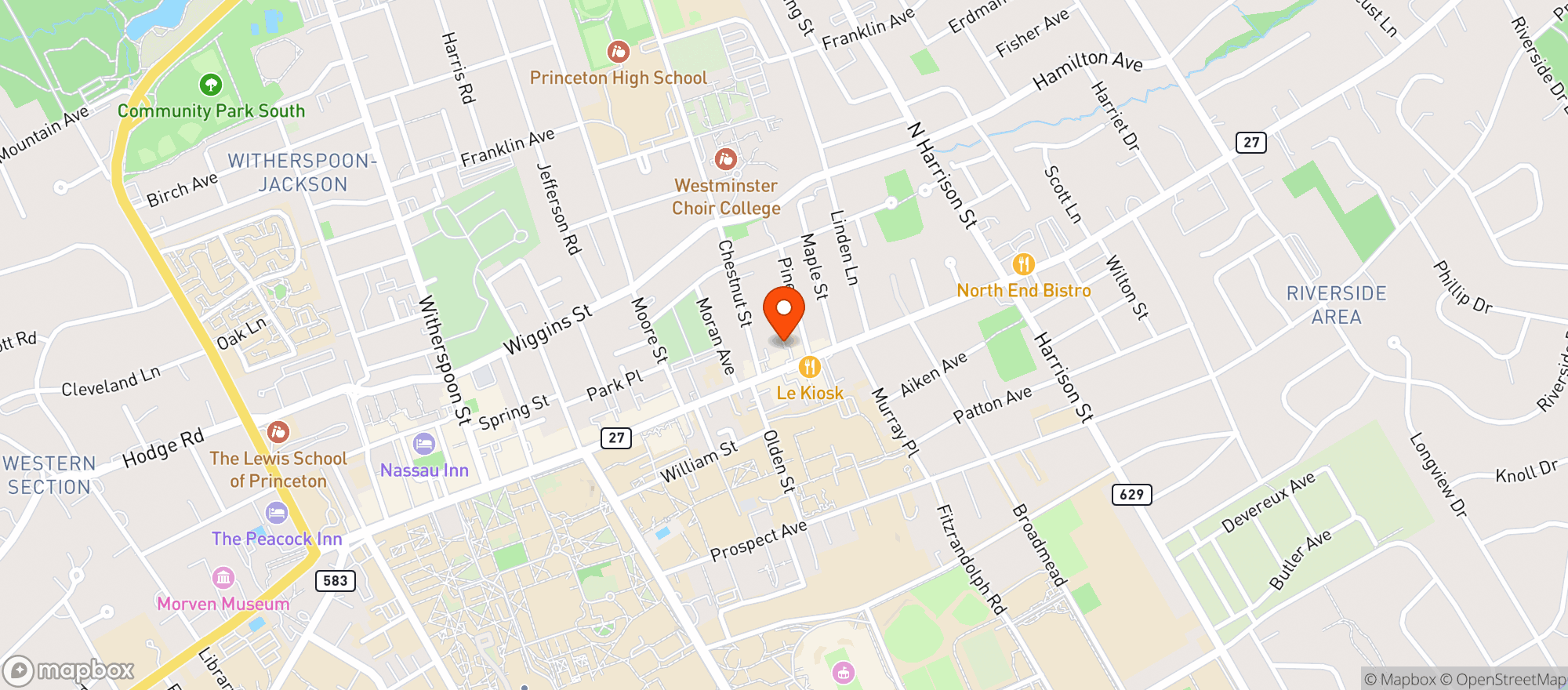 Map showing Ivy Inn