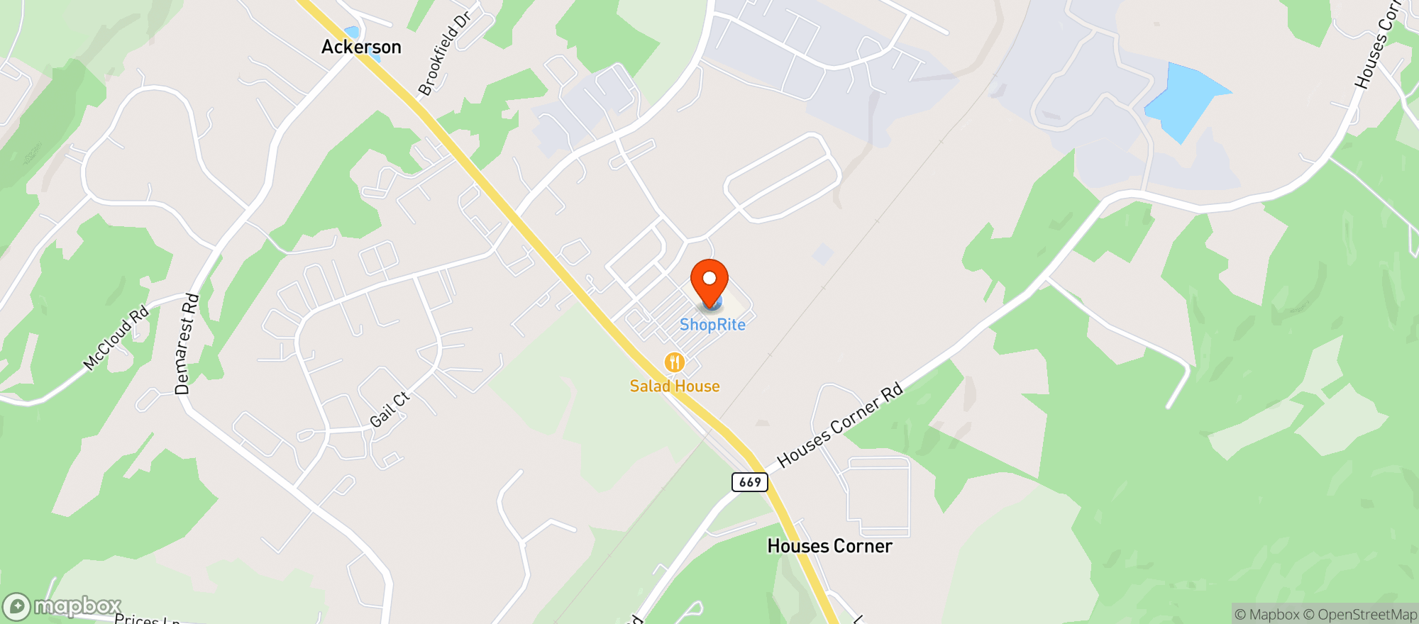 Map showing Shop Rite Sparta