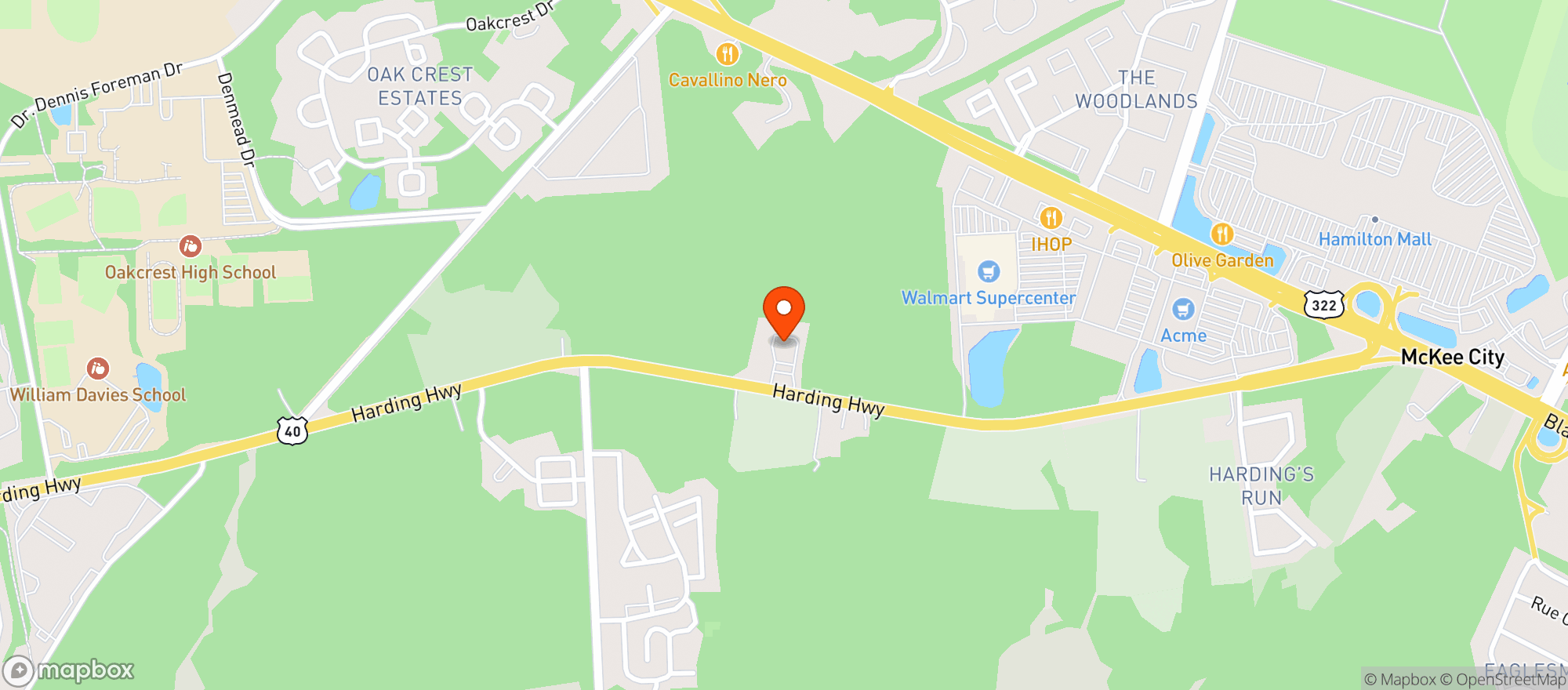 Map showing Liquor Mart (Mays Landing)
