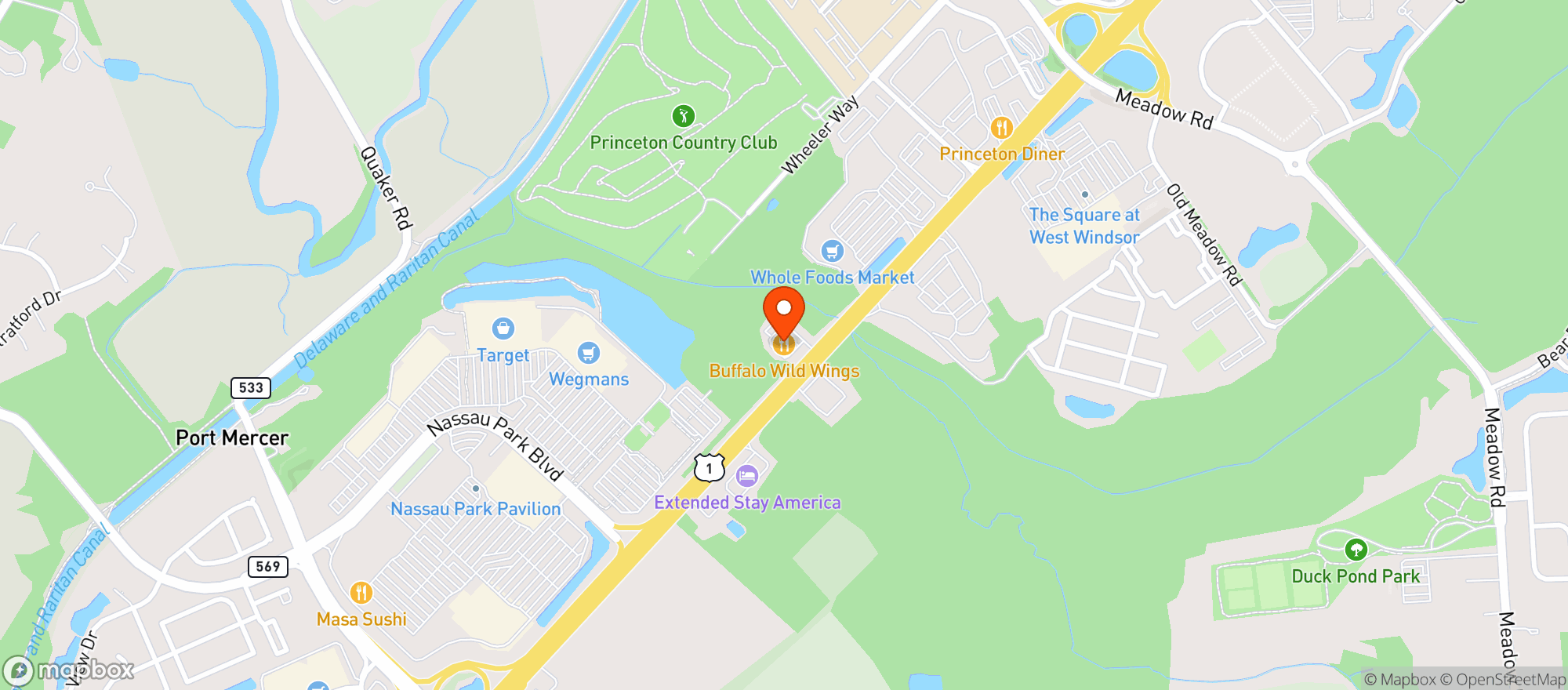 Map showing Buffalo Wild Wings Gril #3793