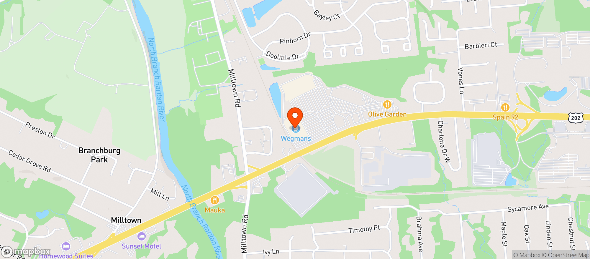 Map showing Wegmans