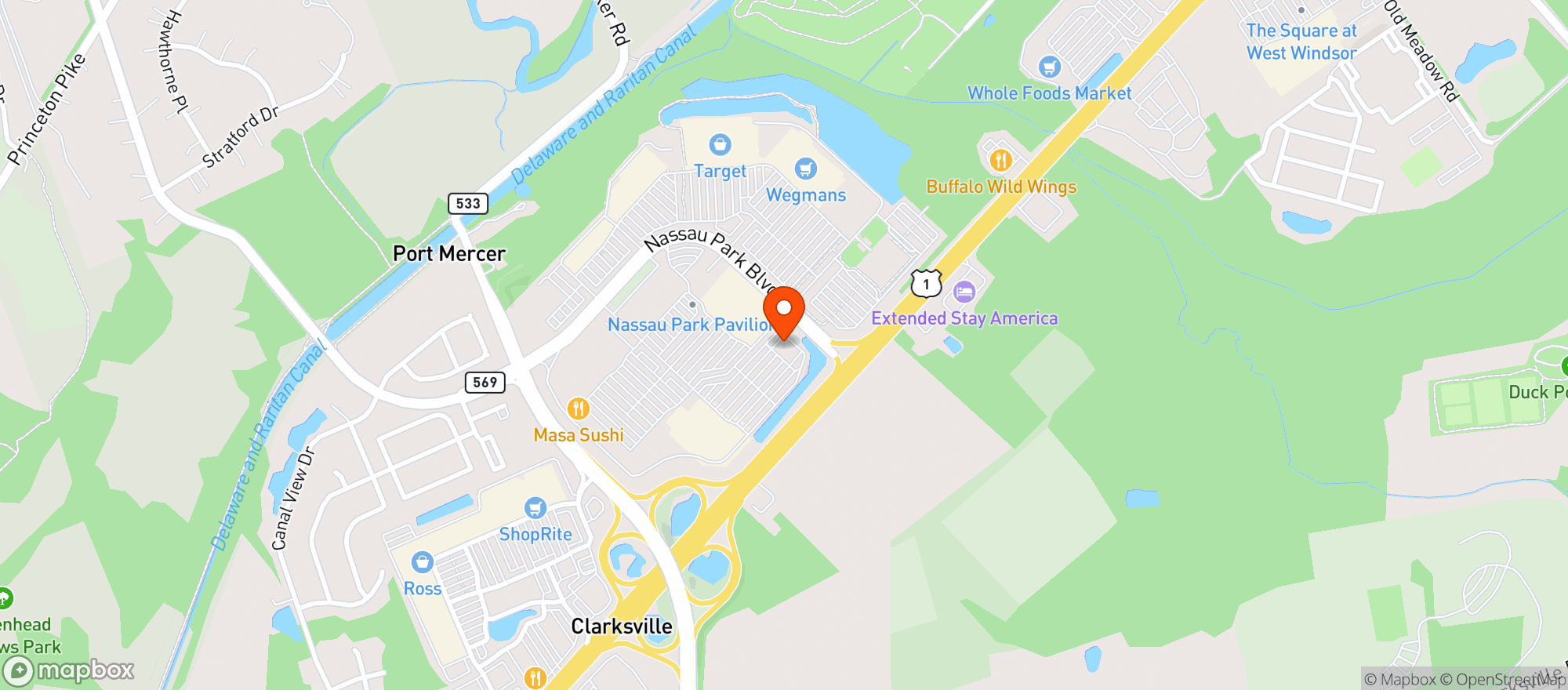Map showing Vitamin Shoppe - Princeton