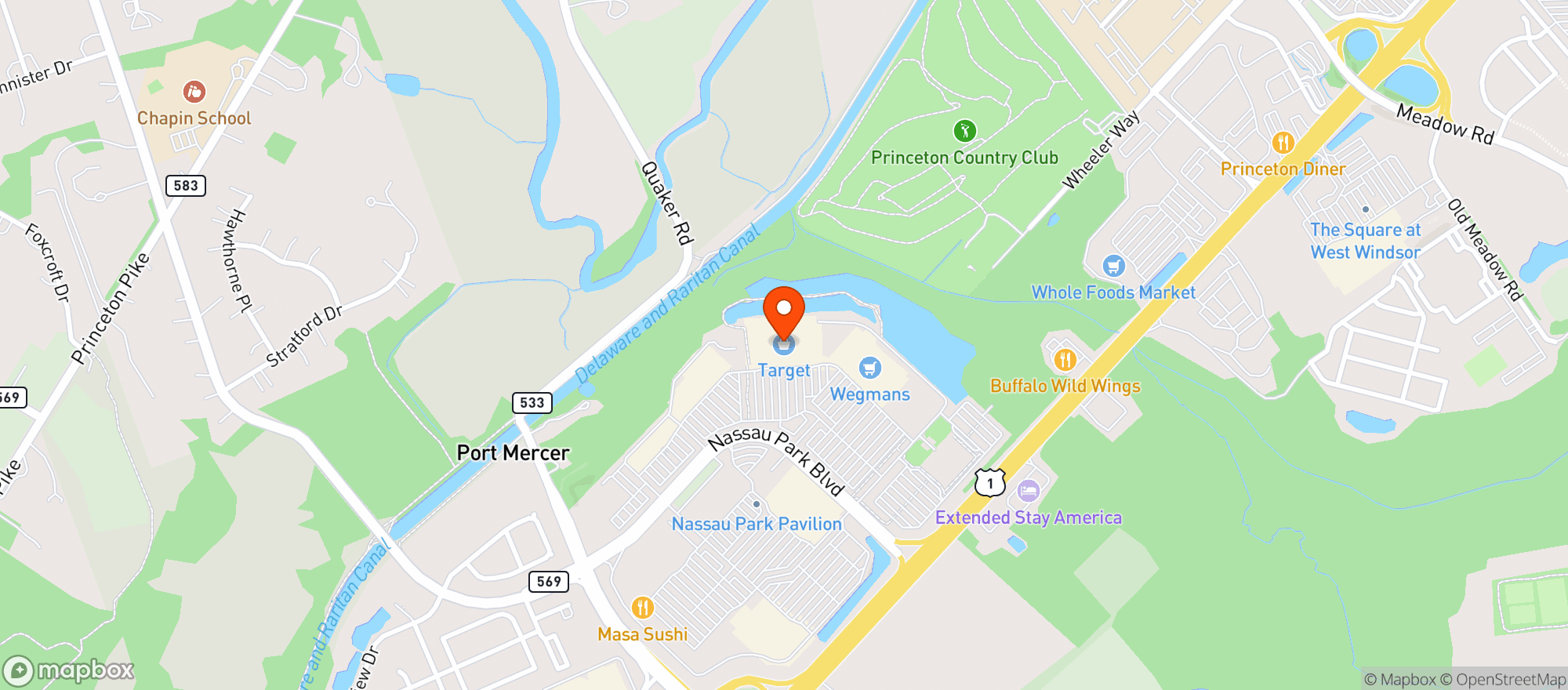 Map showing Target