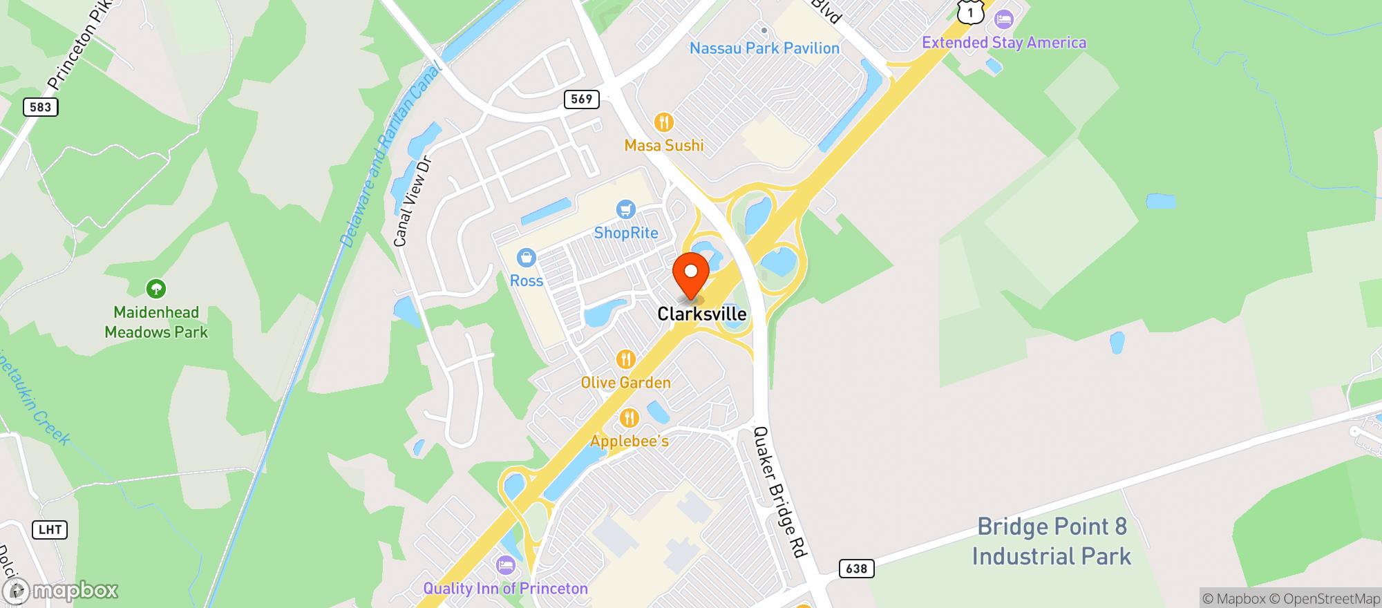 Map showing JOE CANALS DISCOUNT LIQUOR