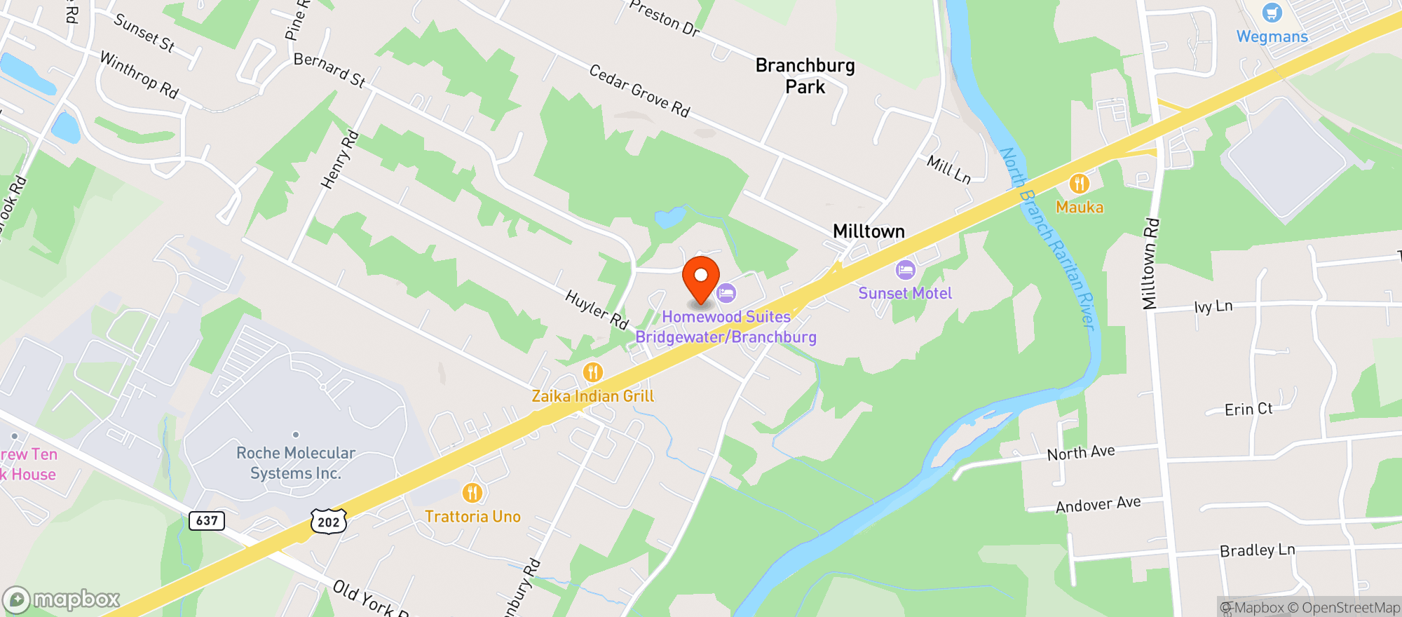 Map showing Edwins Wine & Spirits