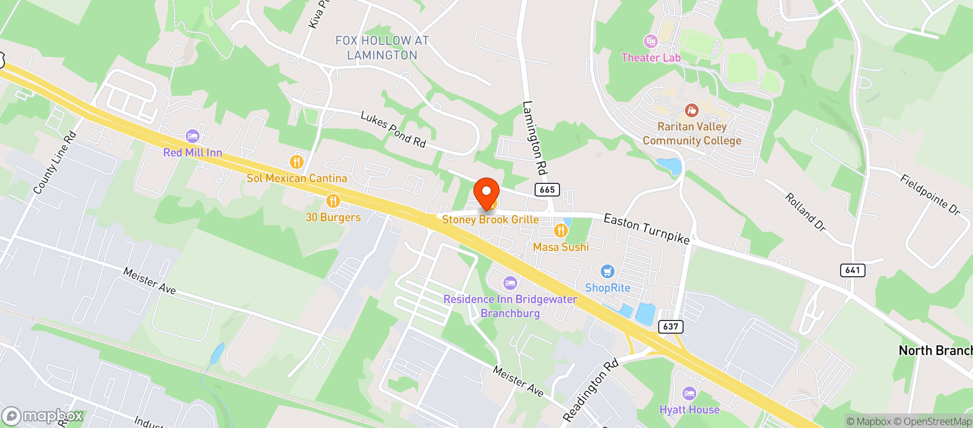 Map showing WILLIE MCBRIDE OF BRANCHBURG