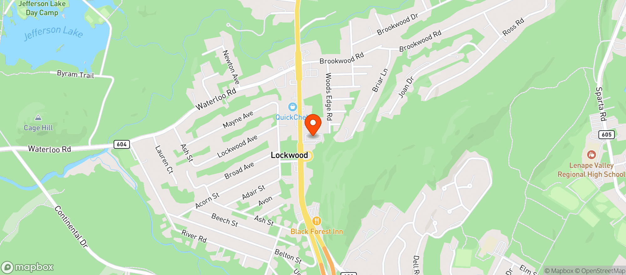 Map showing Liquor Factory Byram
