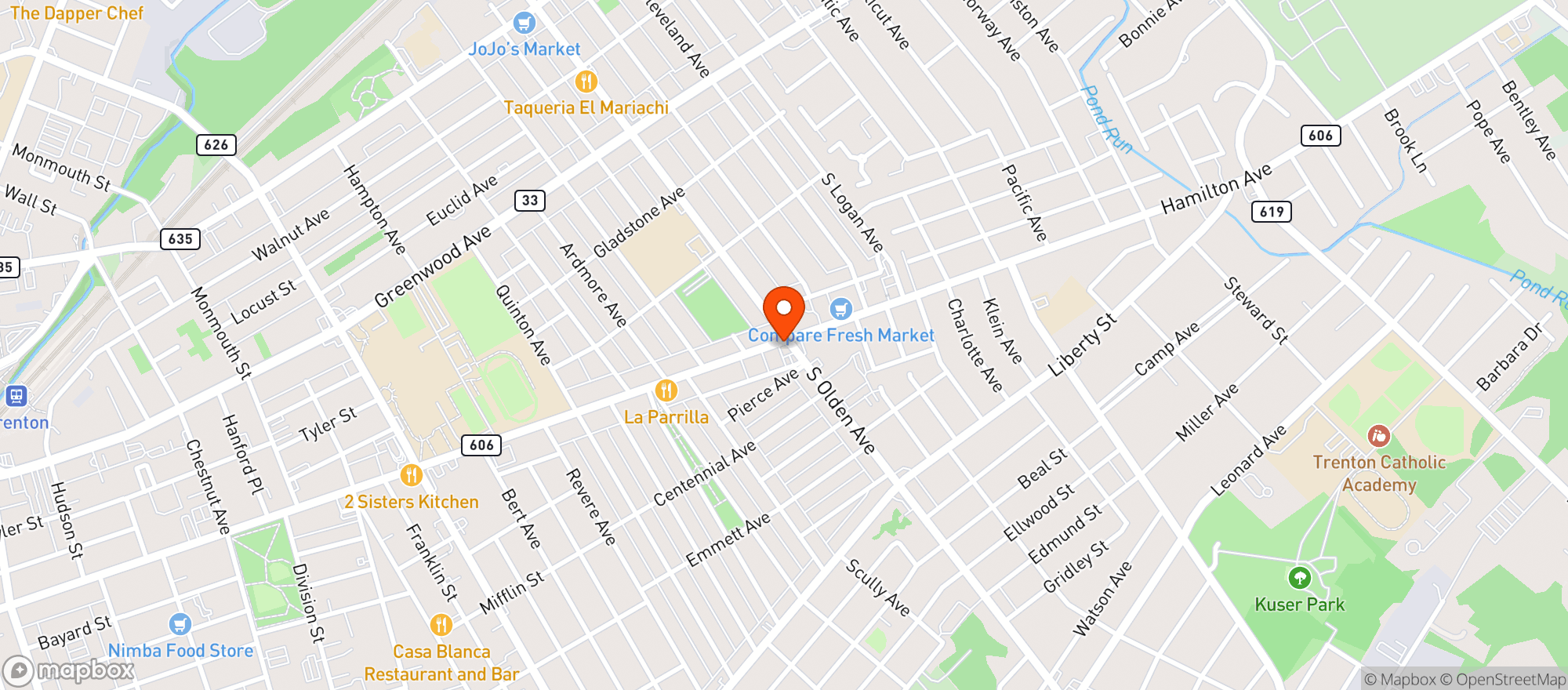 Map showing Rittmans Discount Bar & Liquor
