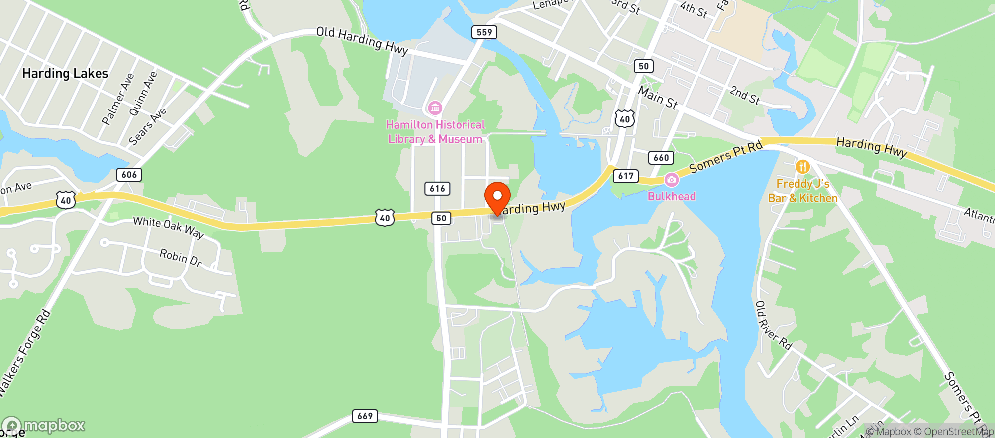 Map showing Hardy Discount Liquors