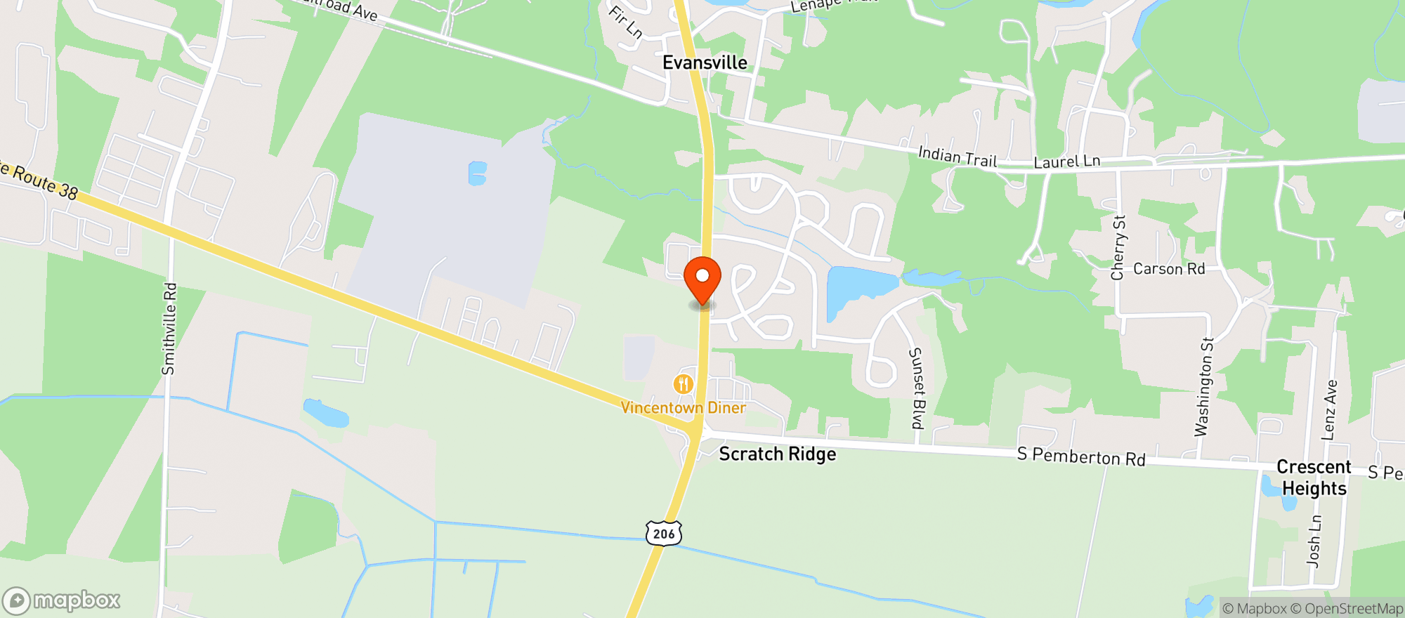 Map showing J & B Liquors