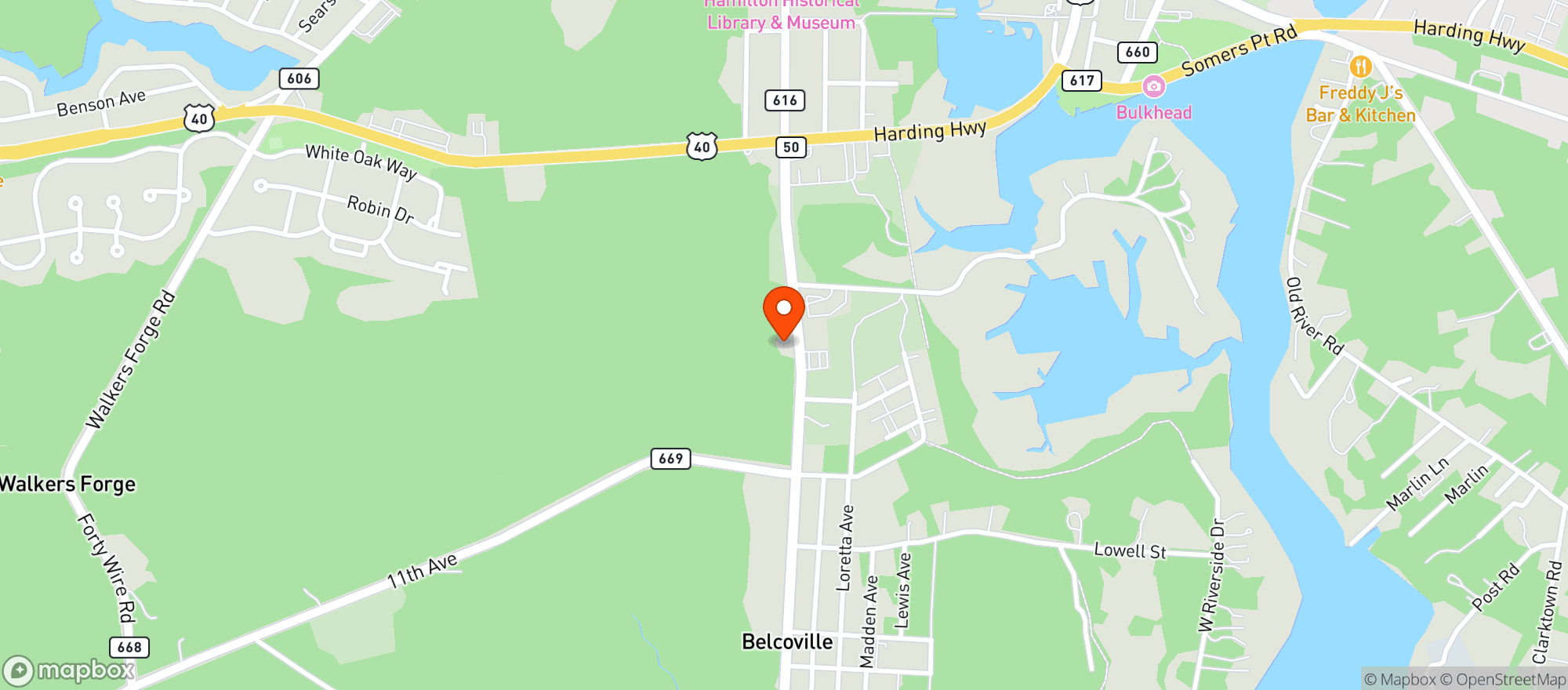 Map showing Belco Liquor Store