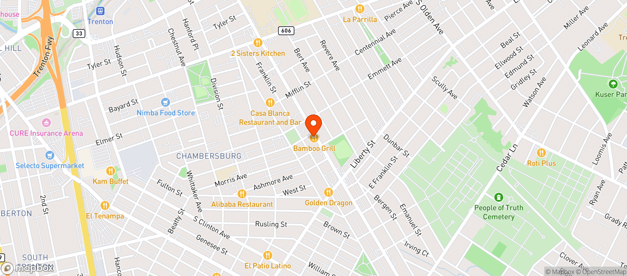 Map showing Frontera Liquor Store