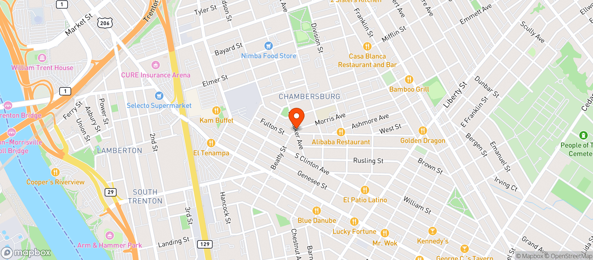 Map showing Decache Liquors
